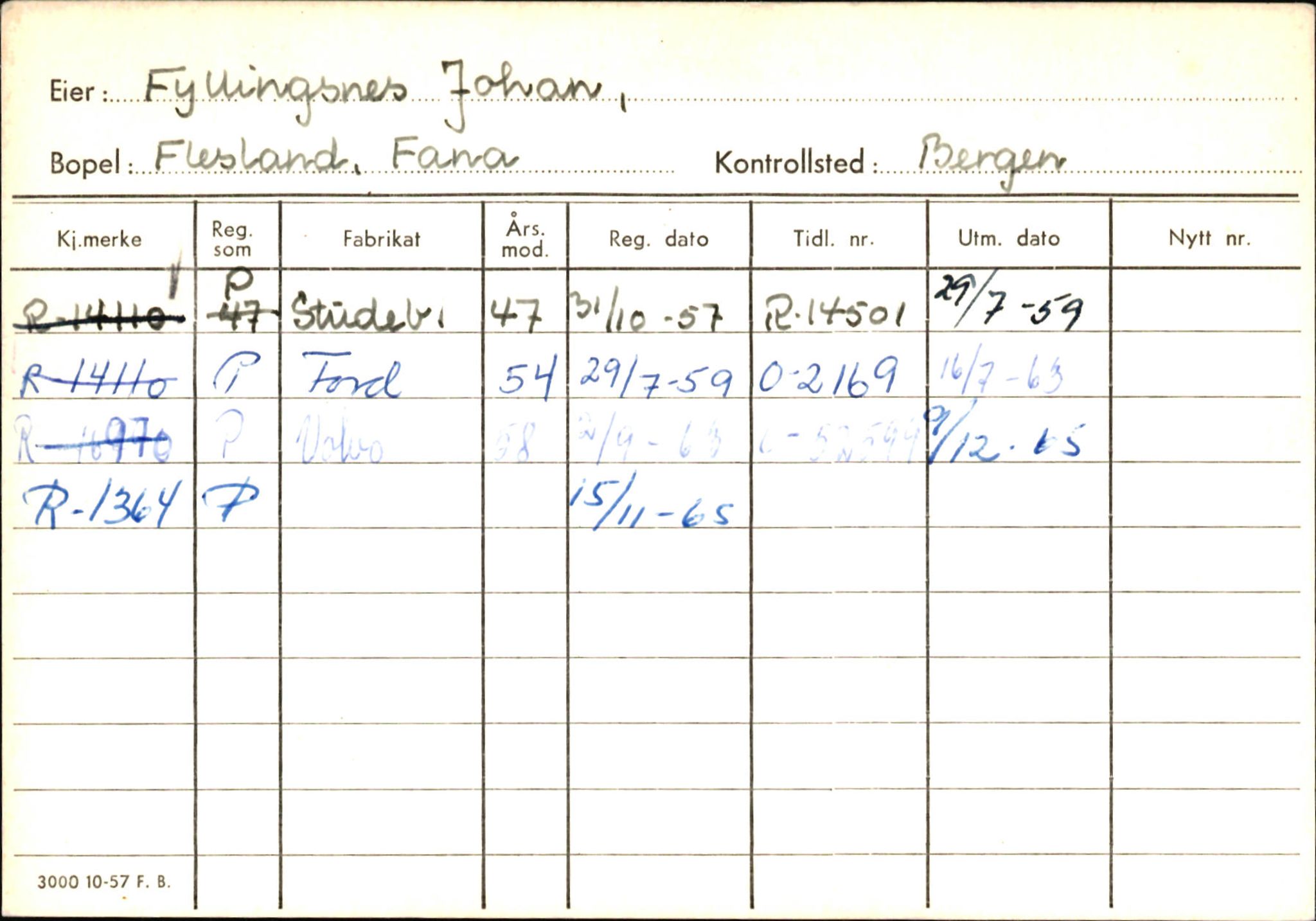 Statens vegvesen, Hordaland vegkontor, AV/SAB-A-5201/2/Ha/L0015: R-eierkort F-G, 1920-1971, s. 113