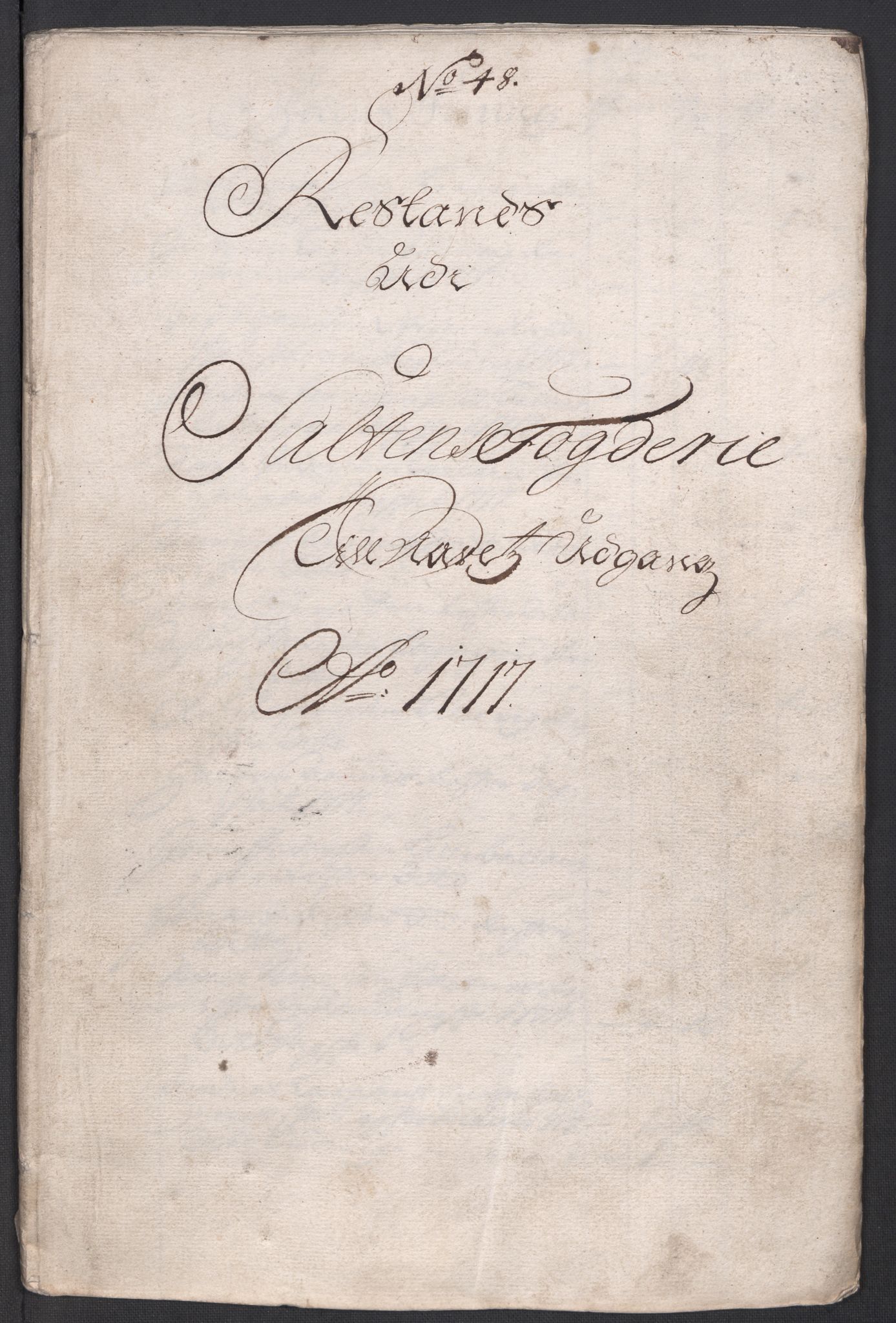 Rentekammeret inntil 1814, Reviderte regnskaper, Fogderegnskap, RA/EA-4092/R66/L4587: Fogderegnskap Salten, 1717, s. 364