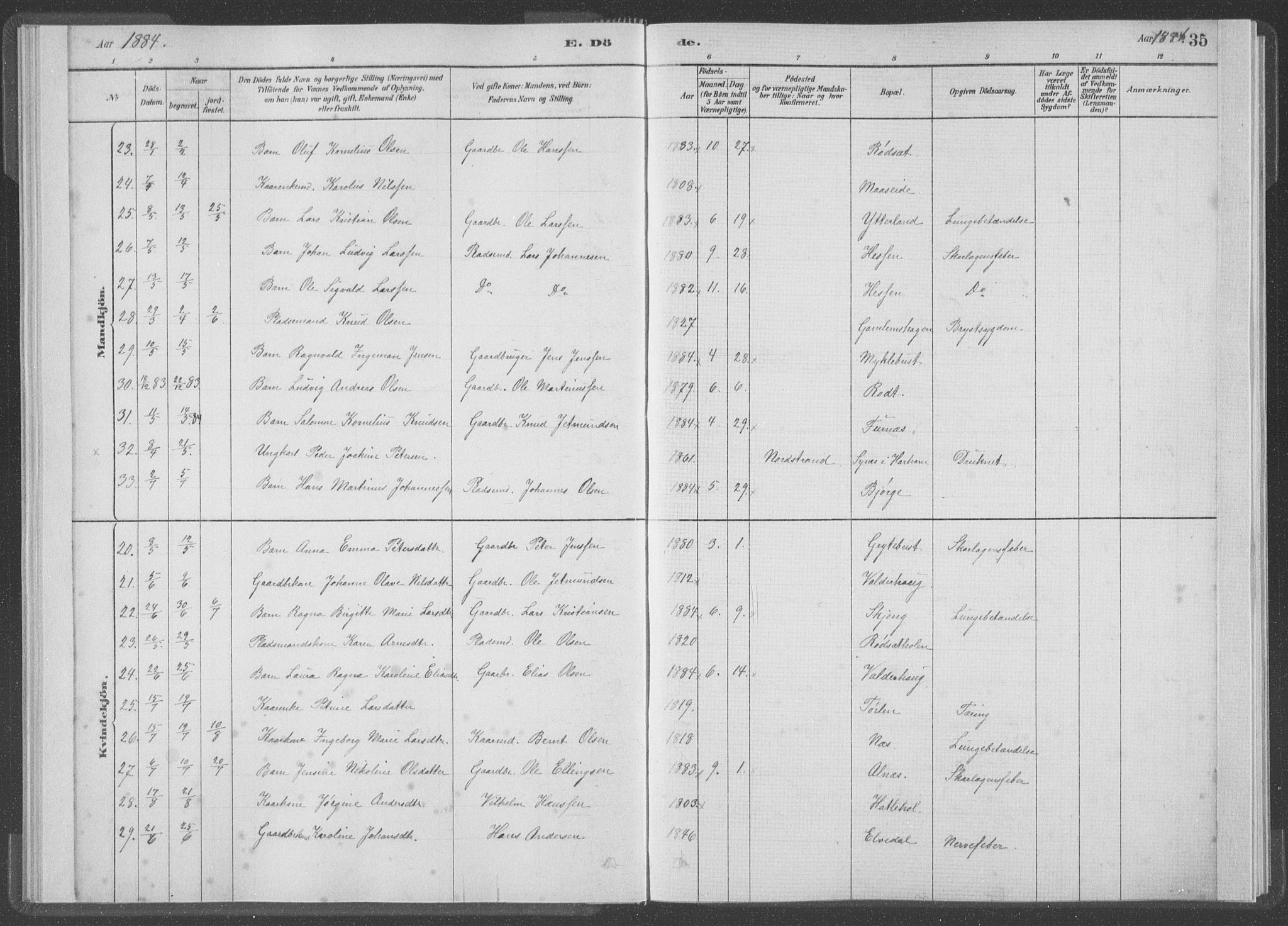 Ministerialprotokoller, klokkerbøker og fødselsregistre - Møre og Romsdal, AV/SAT-A-1454/528/L0403: Ministerialbok nr. 528A13I, 1880-1947, s. 35
