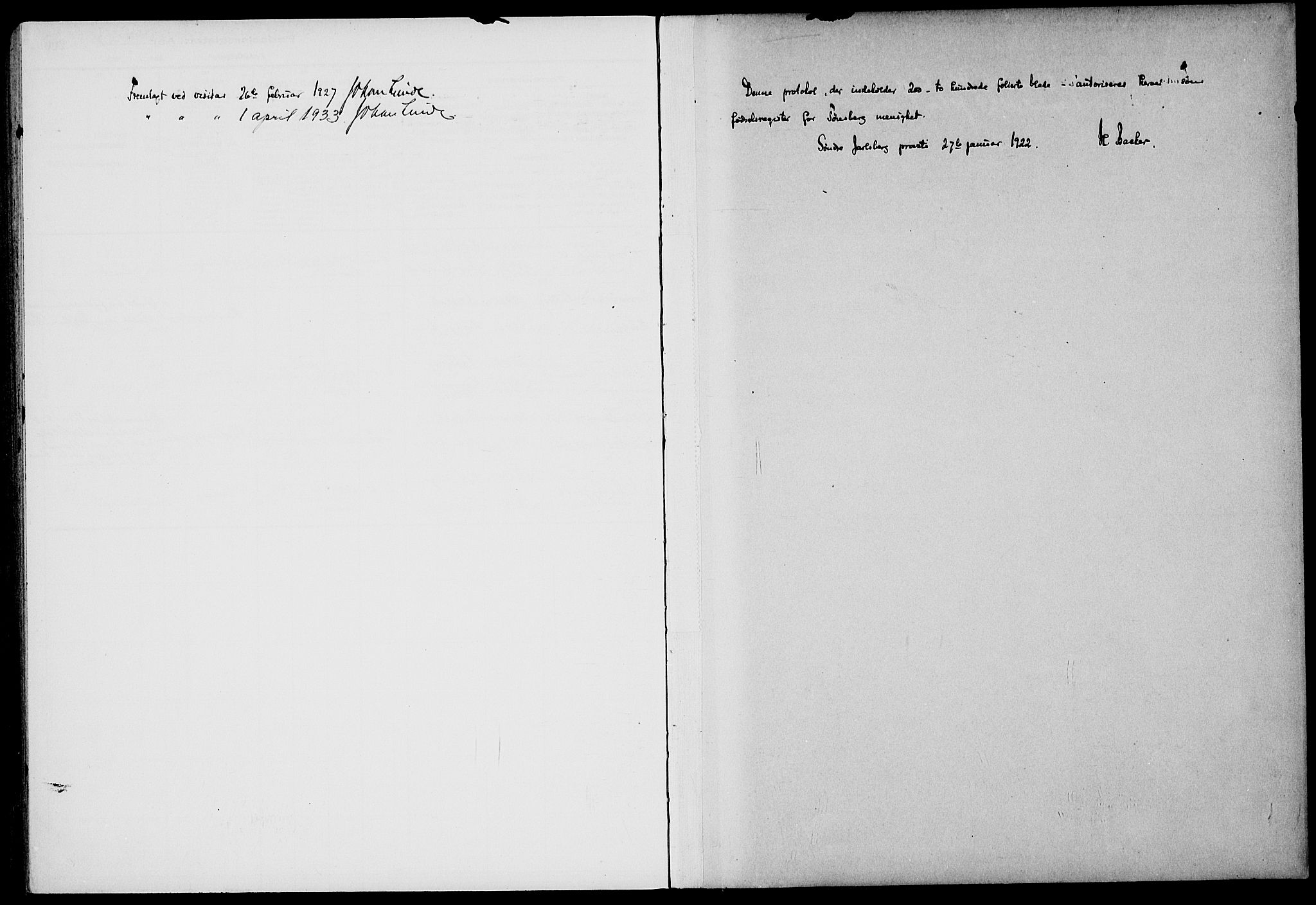 Tønsberg kirkebøker, AV/SAKO-A-330/J/Ja/L0002: Fødselsregister nr. 2, 1922-1928