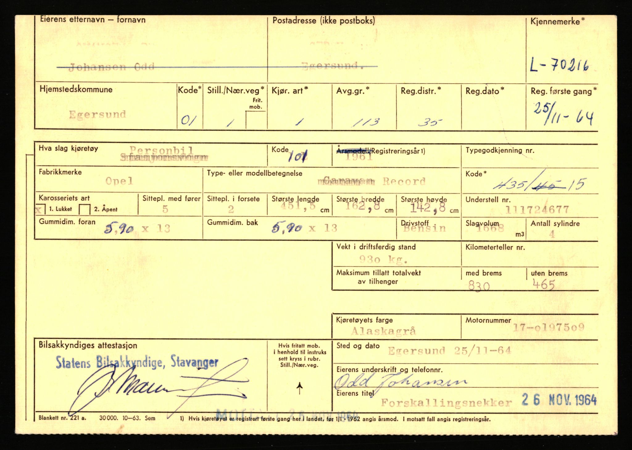 Stavanger trafikkstasjon, AV/SAST-A-101942/0/F/L0066: L-68000 - L-71599, 1930-1971, s. 1263