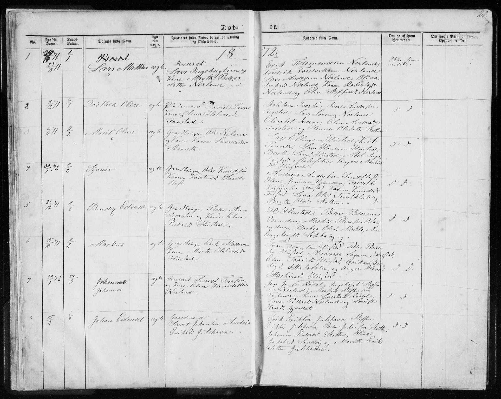 Ministerialprotokoller, klokkerbøker og fødselsregistre - Møre og Romsdal, AV/SAT-A-1454/567/L0782: Klokkerbok nr. 567C02, 1867-1886, s. 20