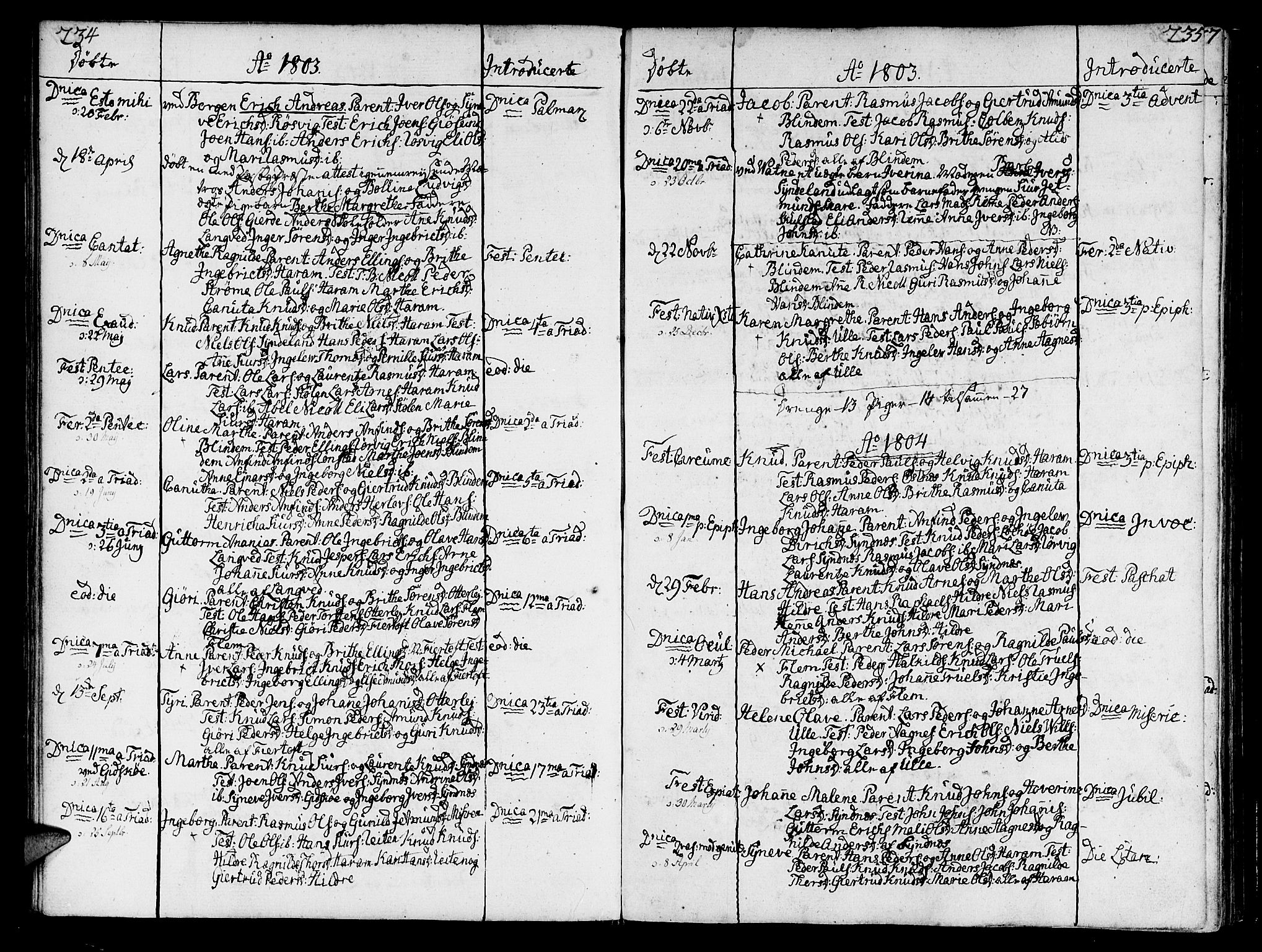 Ministerialprotokoller, klokkerbøker og fødselsregistre - Møre og Romsdal, SAT/A-1454/536/L0494: Ministerialbok nr. 536A03, 1803-1836, s. 234-235