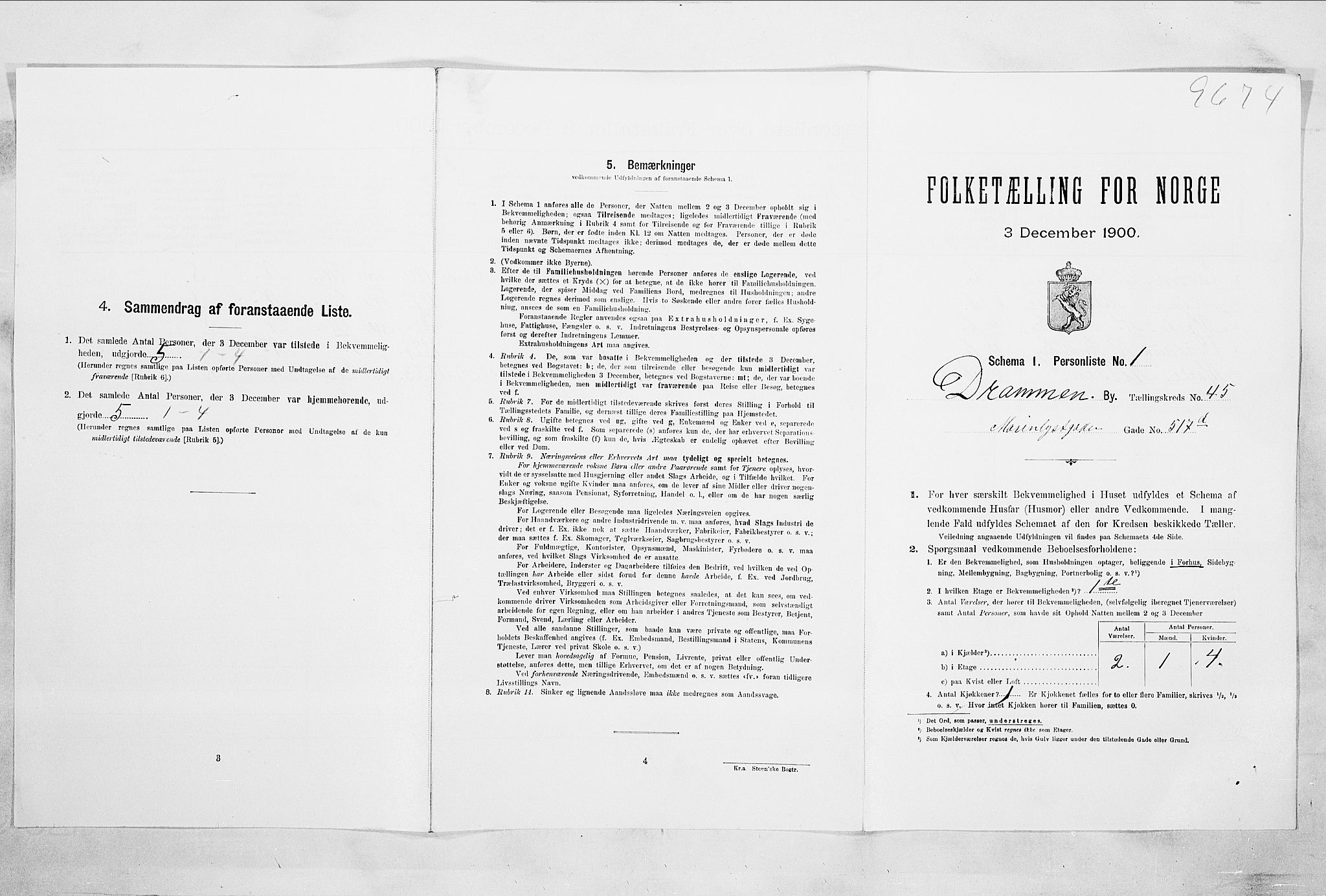 RA, Folketelling 1900 for 0602 Drammen kjøpstad, 1900, s. 7782