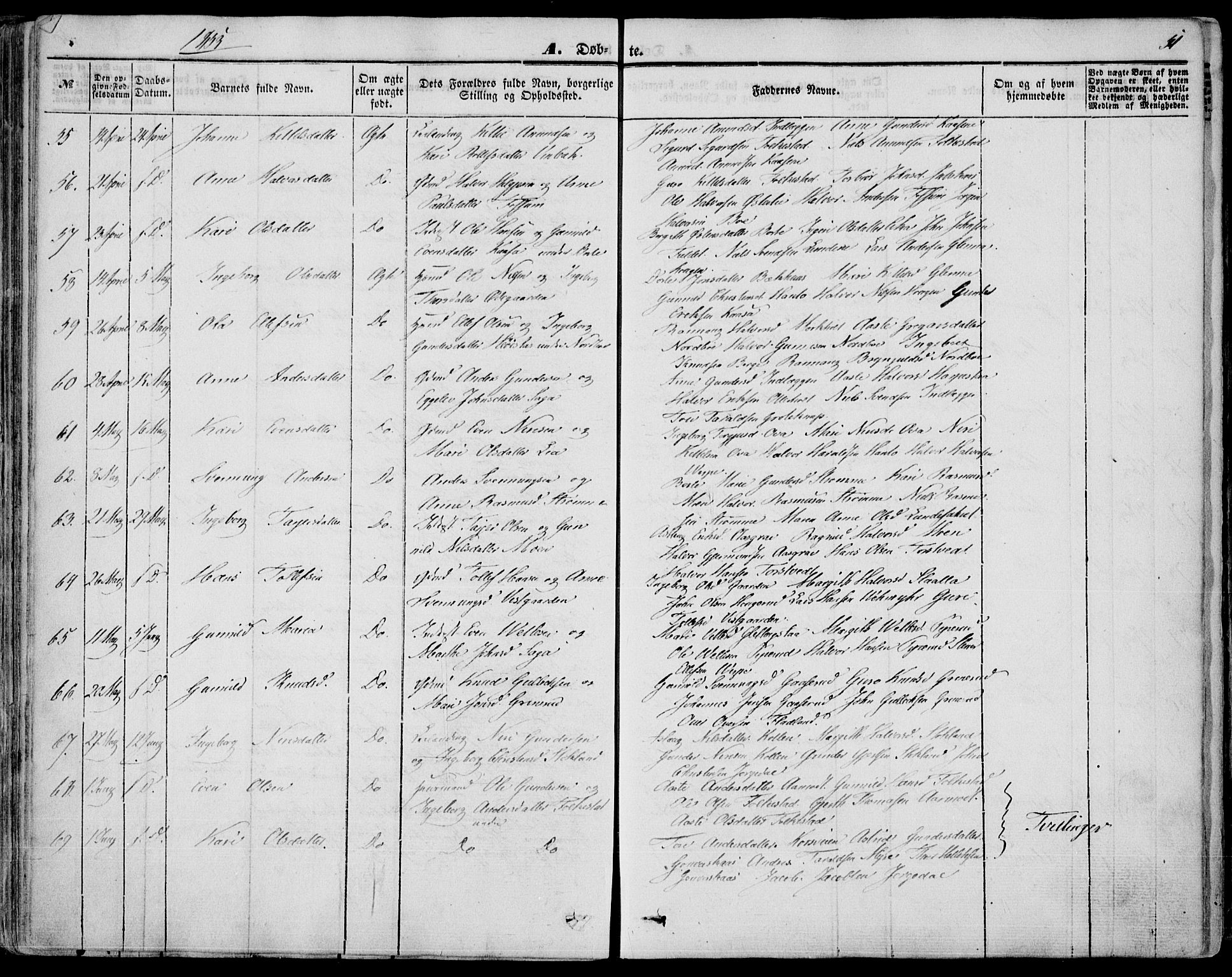 Bø kirkebøker, AV/SAKO-A-257/F/Fa/L0008: Ministerialbok nr. 8, 1849-1861, s. 51