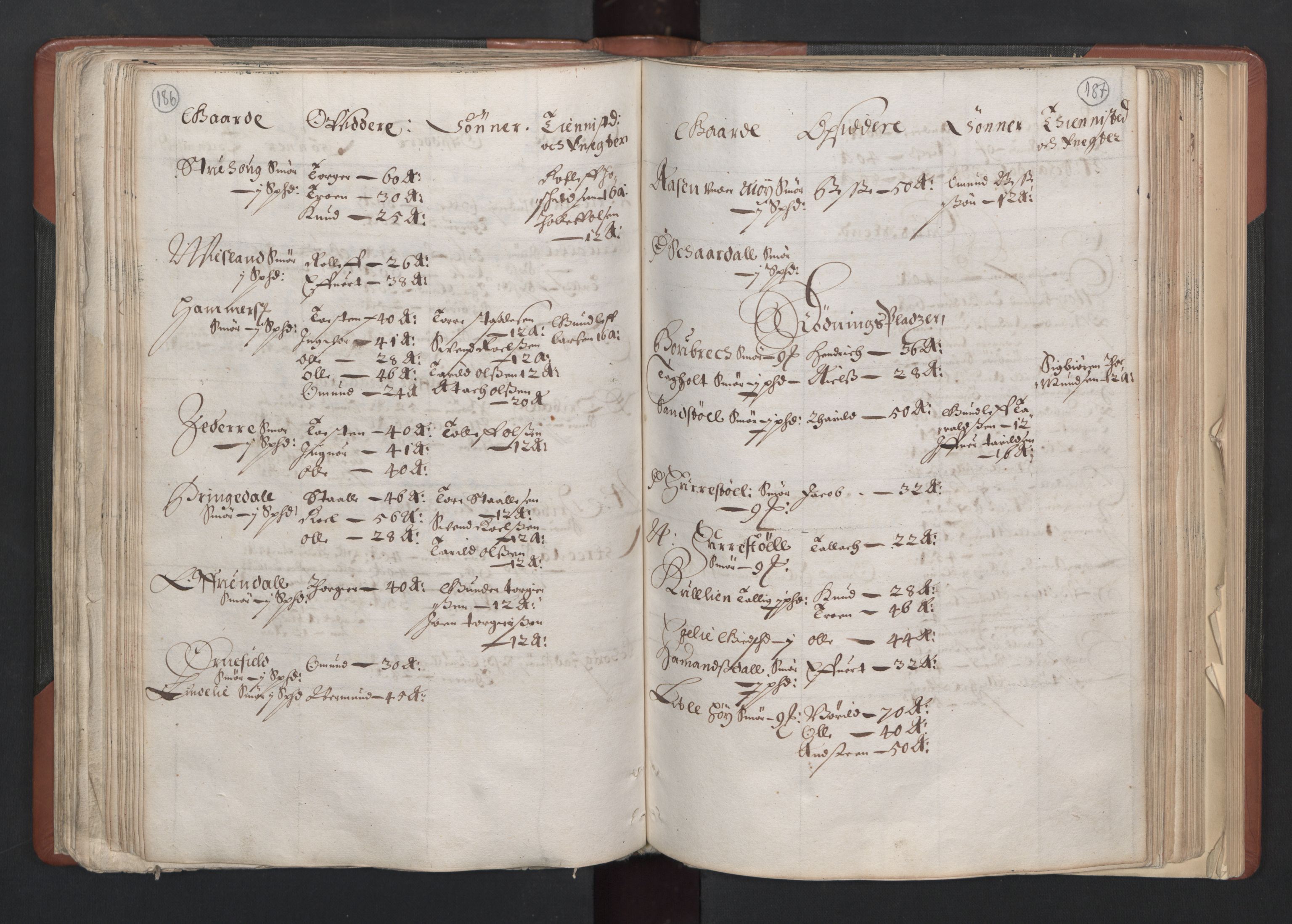 RA, Fogdenes og sorenskrivernes manntall 1664-1666, nr. 11: Jæren og Dalane fogderi, 1664, s. 186-187