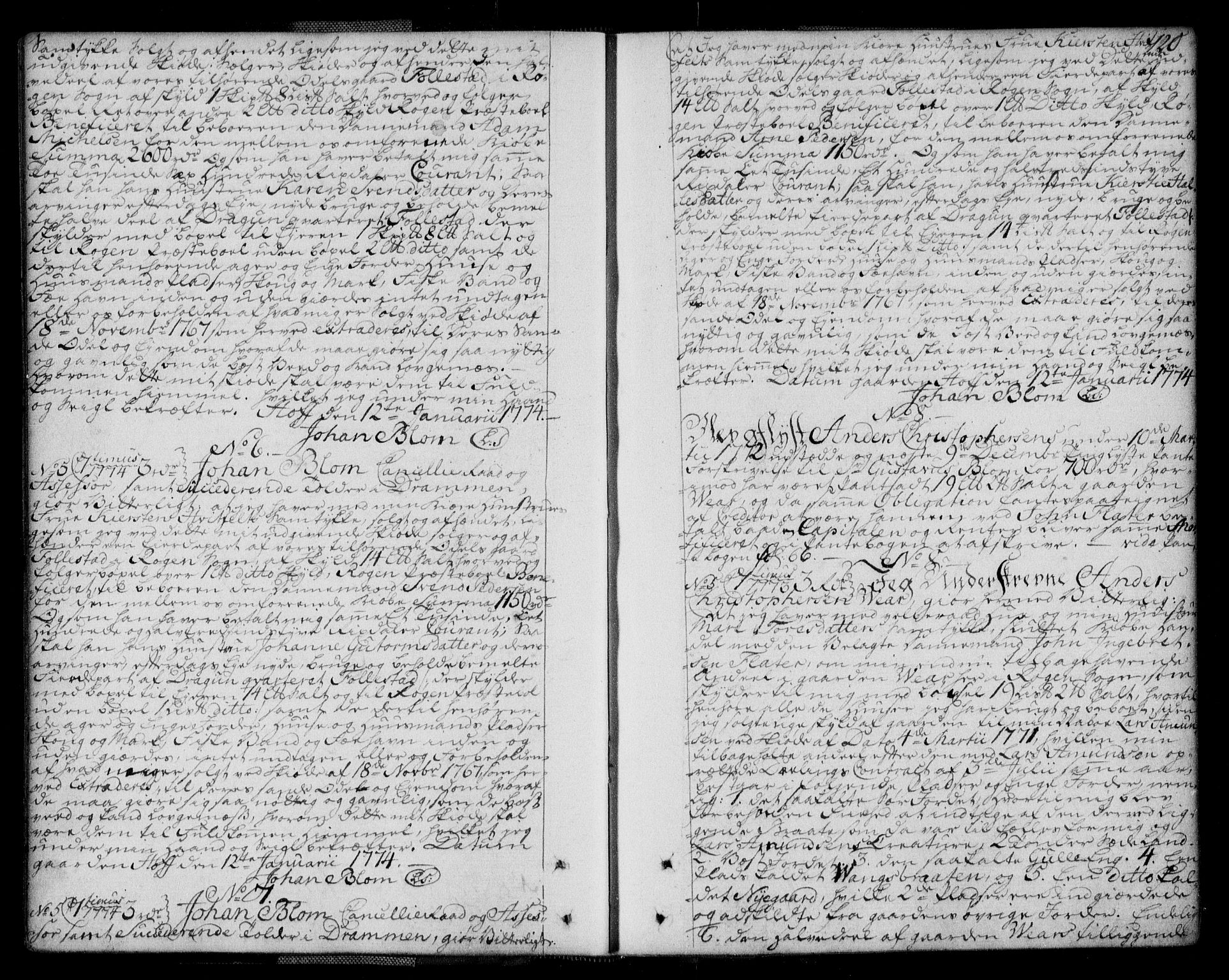Lier, Røyken og Hurum sorenskriveri, AV/SAKO-A-89/G/Ga/Gaa/L0004a: Pantebok nr. IVa, 1771-1779, s. 120