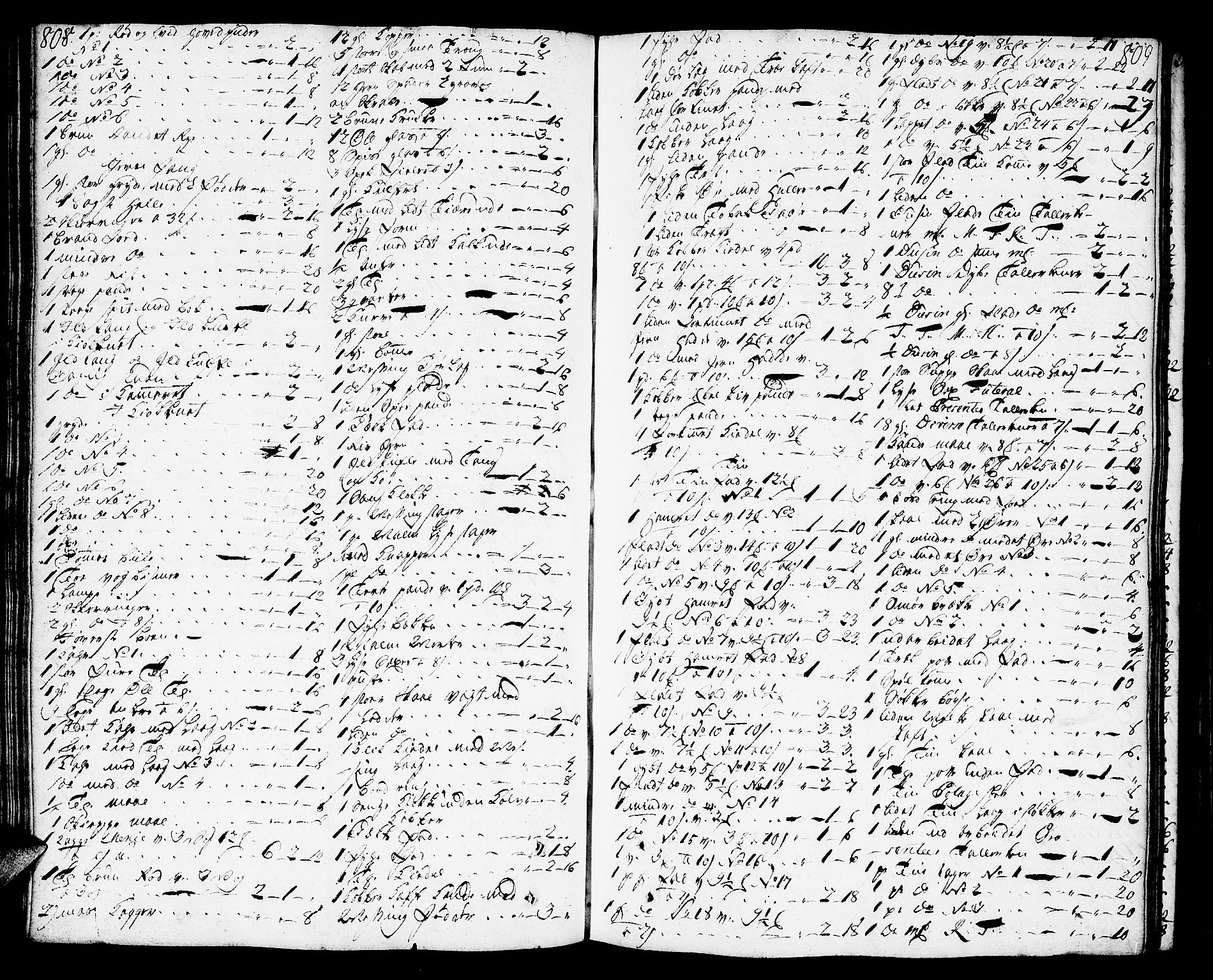 Molde byfogd, AV/SAT-A-0025/3/3Aa/L0002: Skifteprotokoll, 1768-1787, s. 808-809