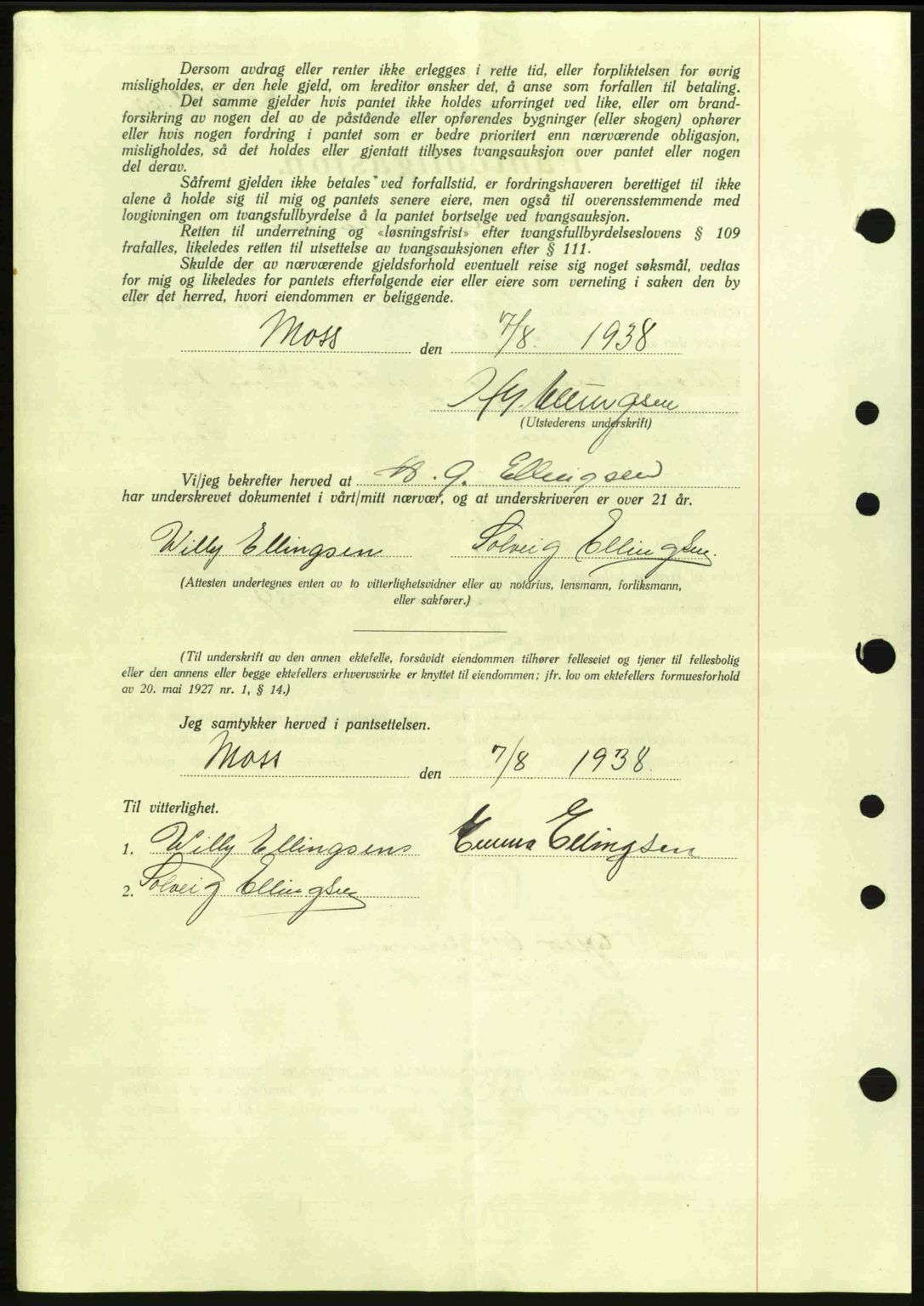 Idd og Marker sorenskriveri, AV/SAO-A-10283/G/Gb/Gbc/L0001: Pantebok nr. B1-3, 1936-1939, Dagboknr: 853/1938