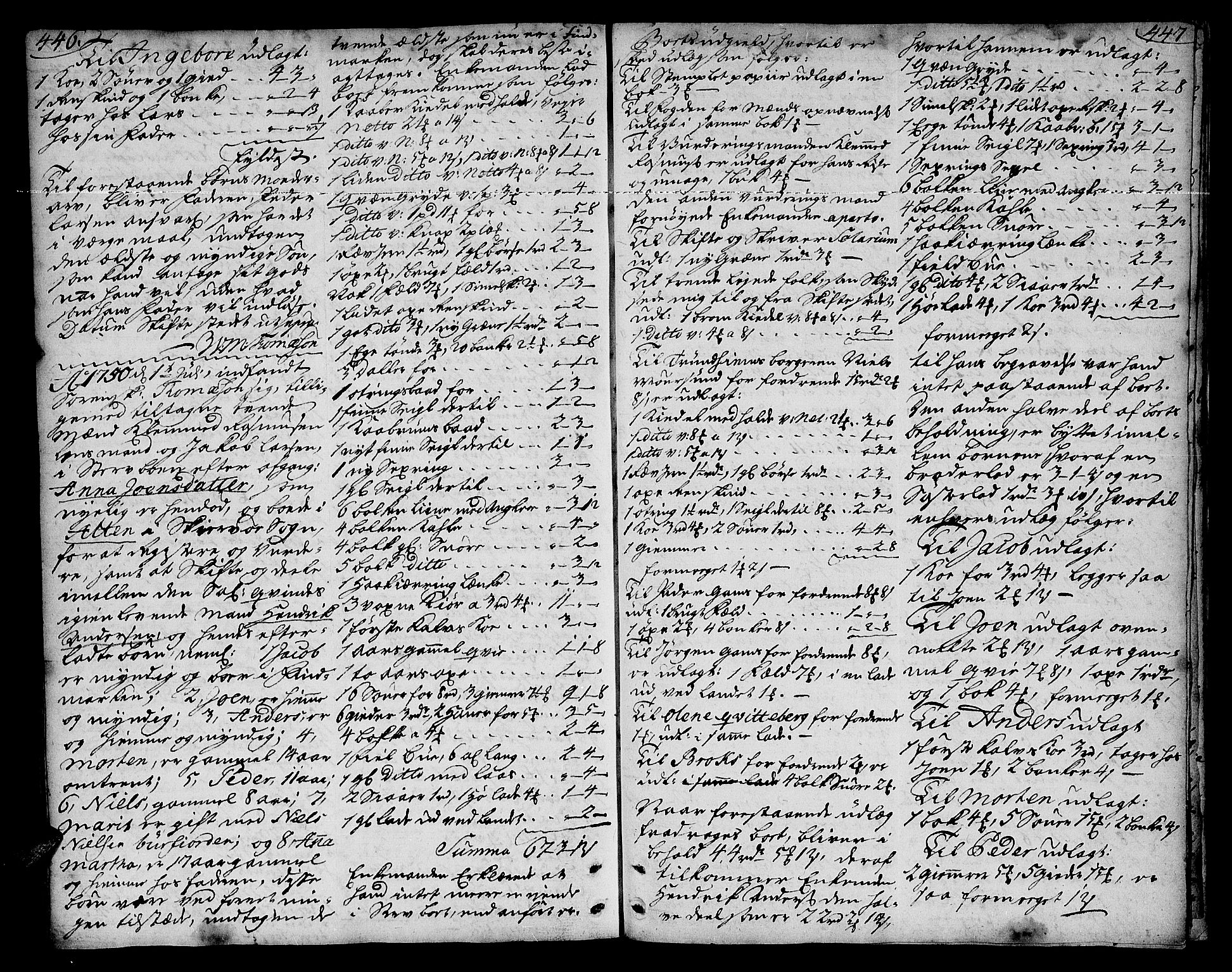 Sorenskriveren i Tromsø (-1755), SATØ/S-0262, 1713-1751, s. 446-447