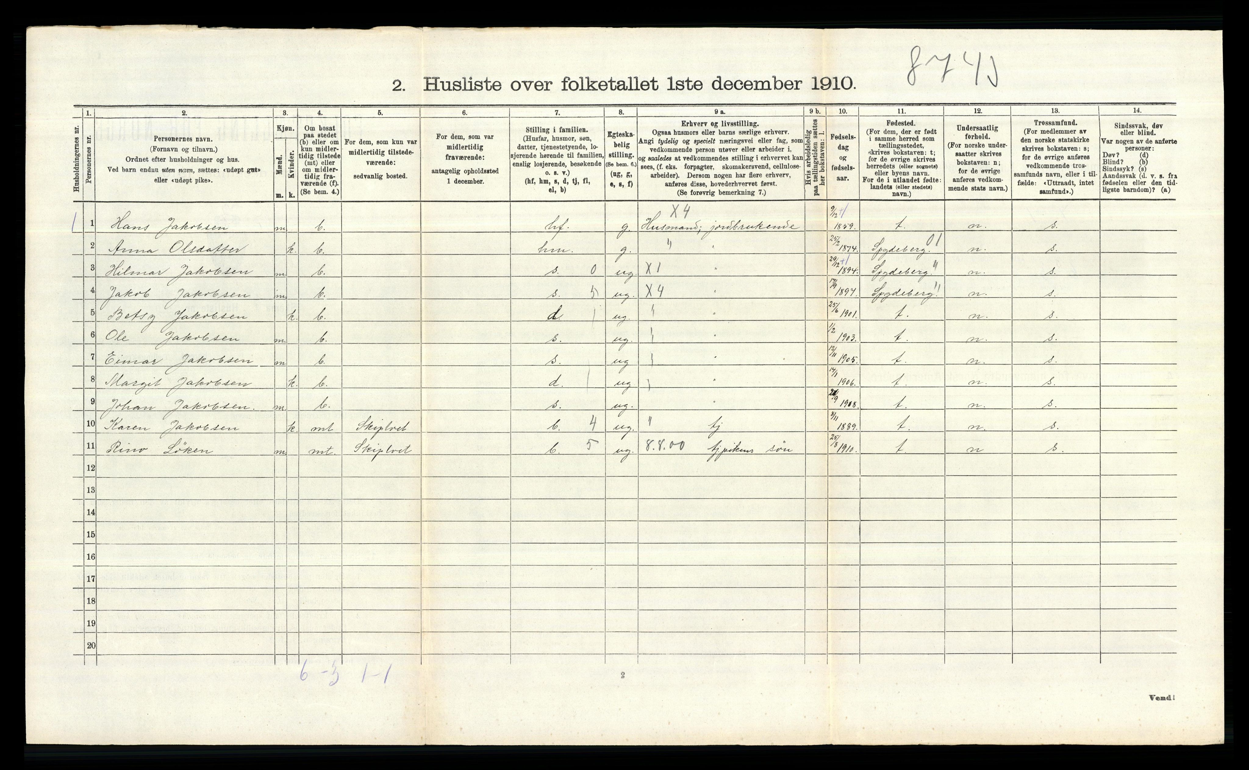 RA, Folketelling 1910 for 0138 Hobøl herred, 1910, s. 489