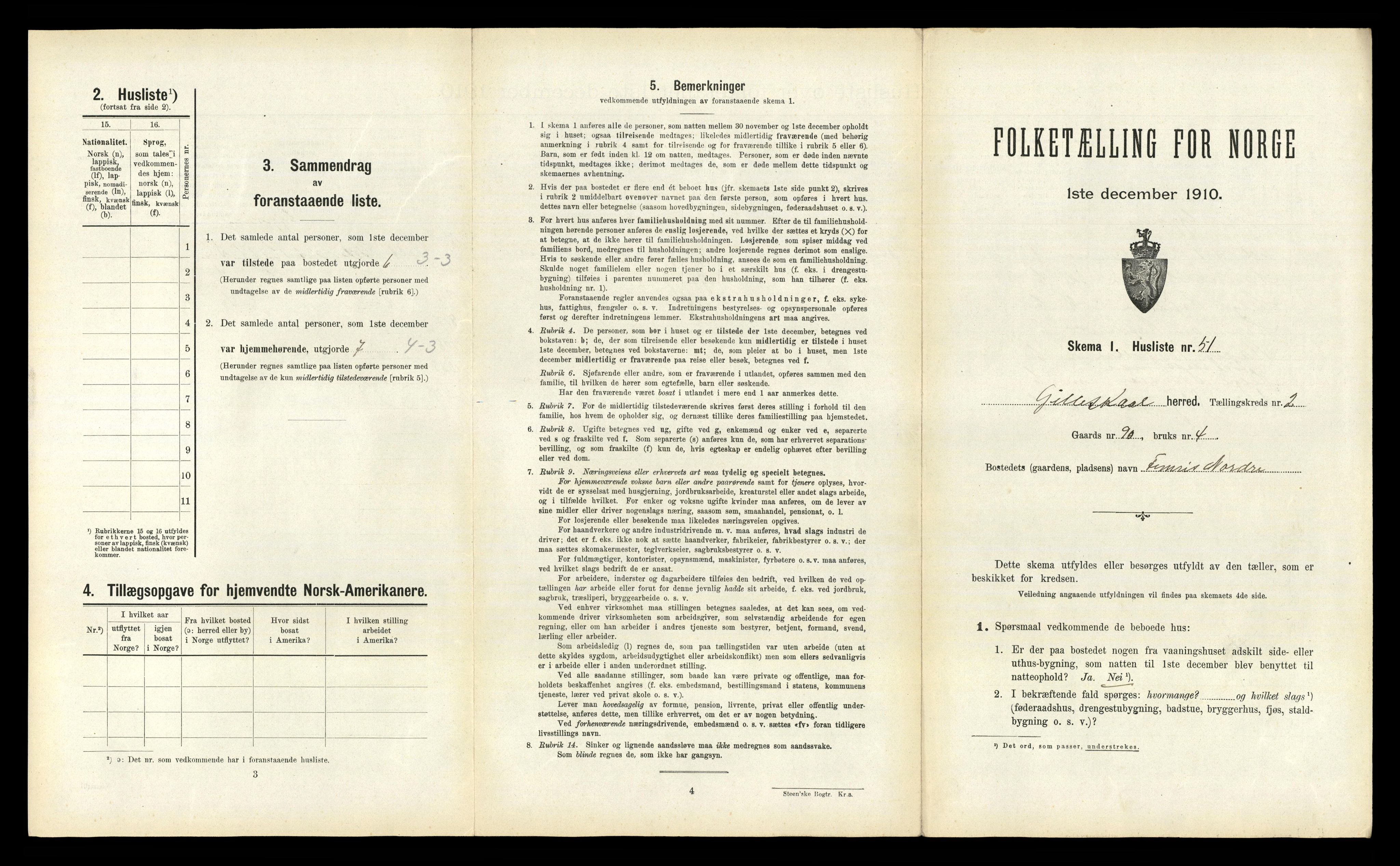 RA, Folketelling 1910 for 1838 Gildeskål herred, 1910, s. 271