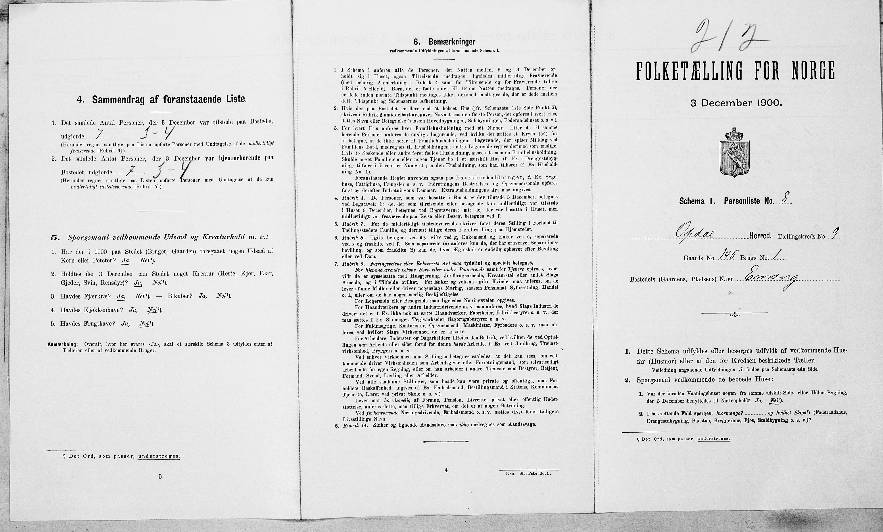 SAT, Folketelling 1900 for 1634 Oppdal herred, 1900, s. 810