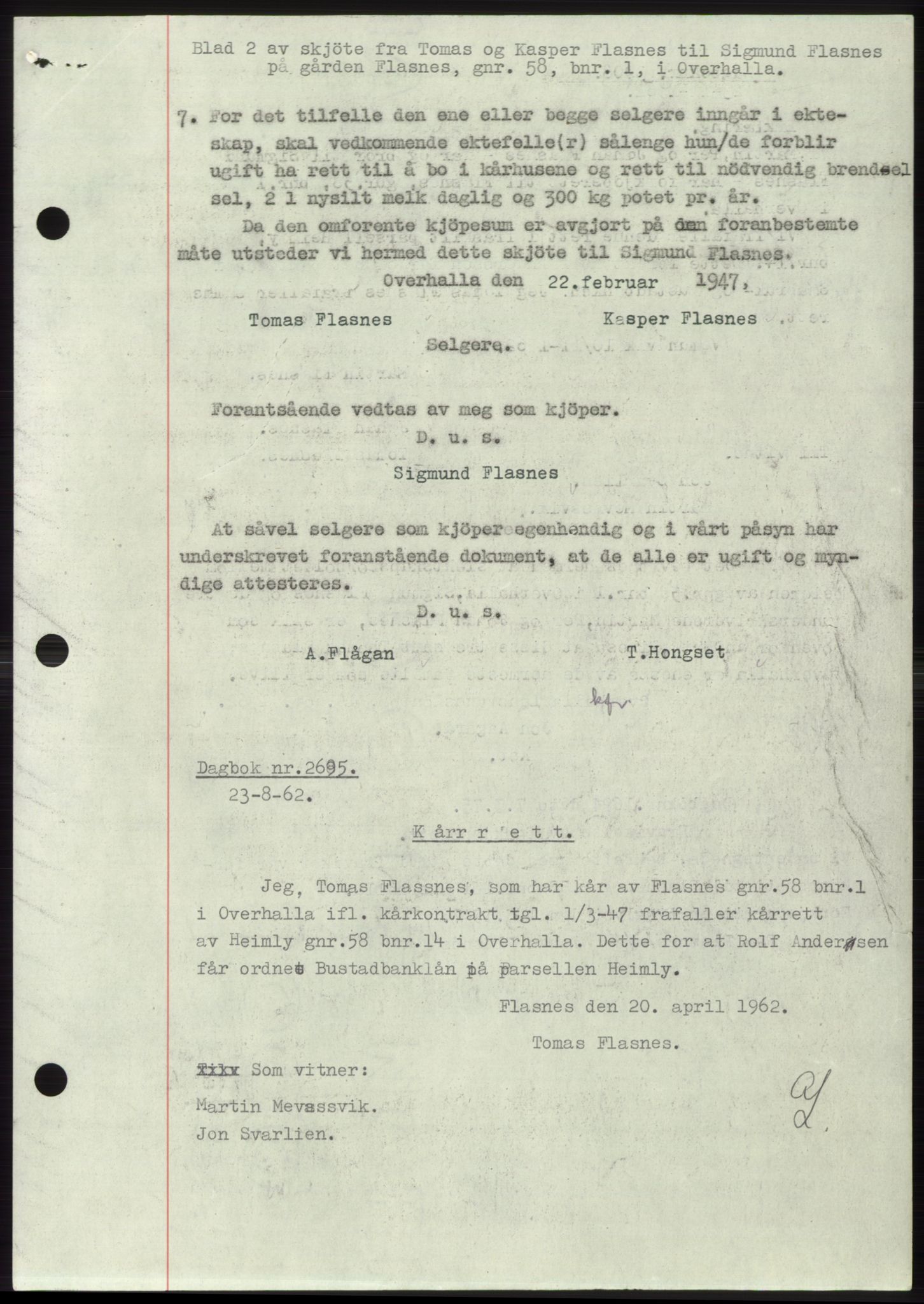 Namdal sorenskriveri, AV/SAT-A-4133/1/2/2C: Pantebok nr. -, 1946-1947, Dagboknr: 531/1947