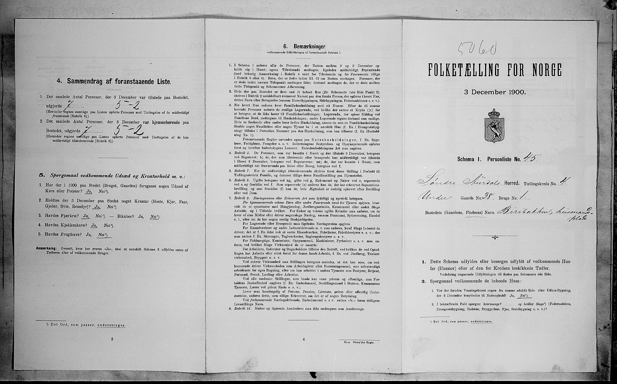 SAH, Folketelling 1900 for 0540 Sør-Aurdal herred, 1900, s. 564
