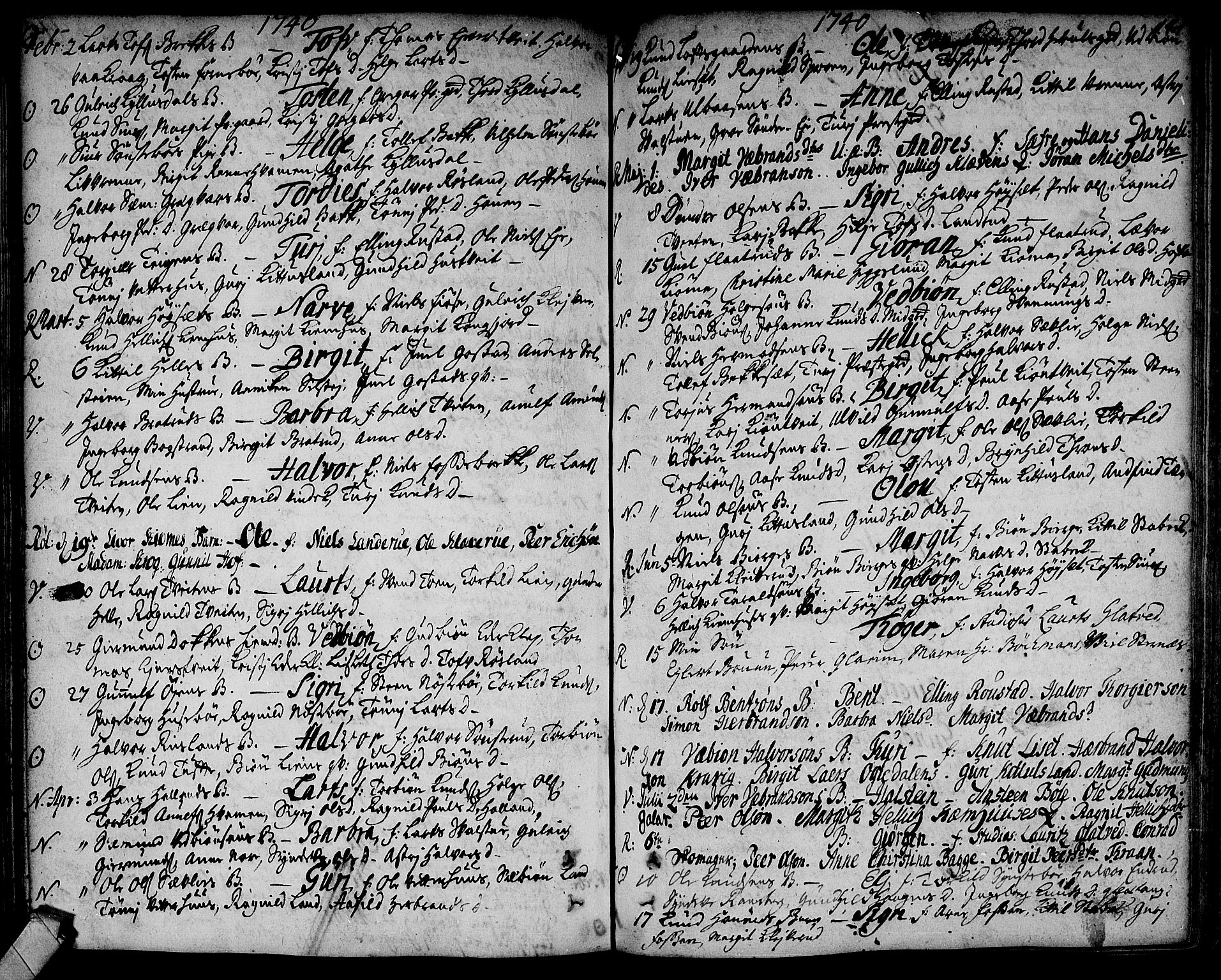 Rollag kirkebøker, SAKO/A-240/F/Fa/L0002: Ministerialbok nr. I 2, 1714-1742, s. 141