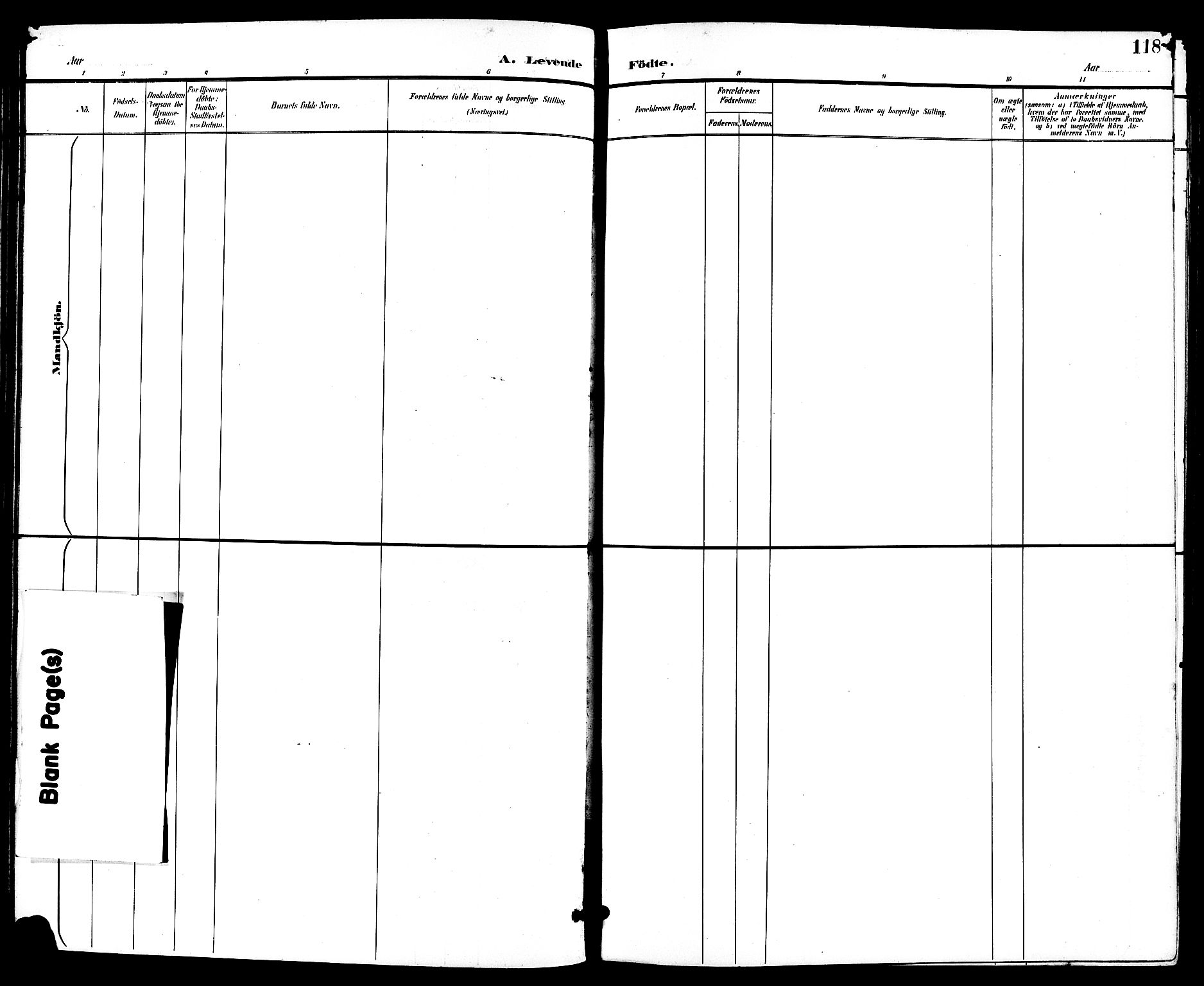 Nøtterøy kirkebøker, SAKO/A-354/G/Ga/L0004: Klokkerbok nr. I 4, 1894-1909, s. 118