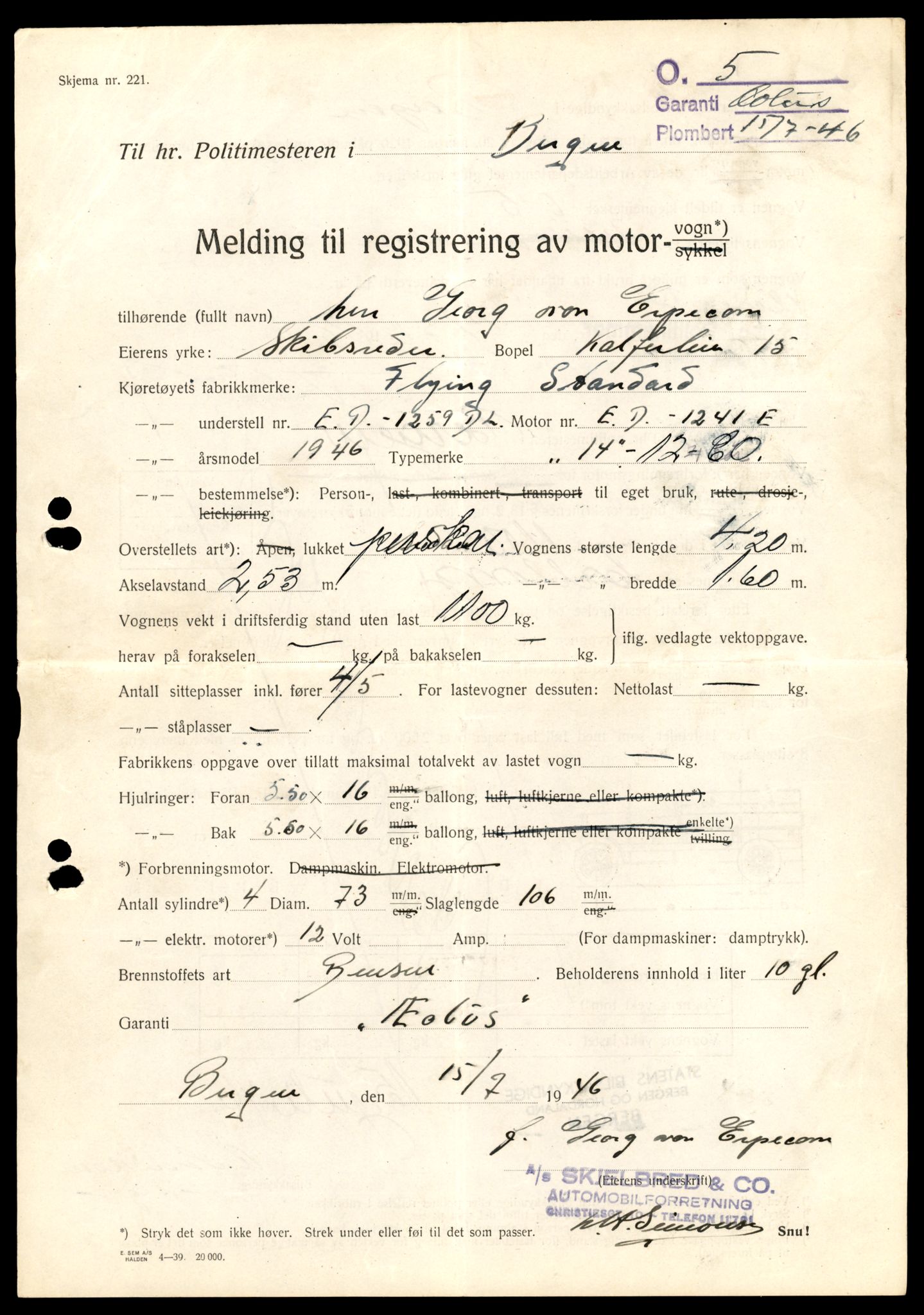 Møre og Romsdal vegkontor - Ålesund trafikkstasjon, AV/SAT-A-4099/F/Fe/L0045: Registreringskort for kjøretøy T 14320 - T 14444, 1927-1998, s. 2547