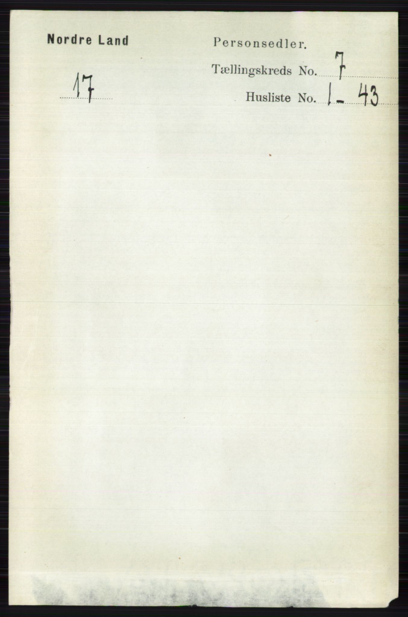 RA, Folketelling 1891 for 0538 Nordre Land herred, 1891, s. 1934