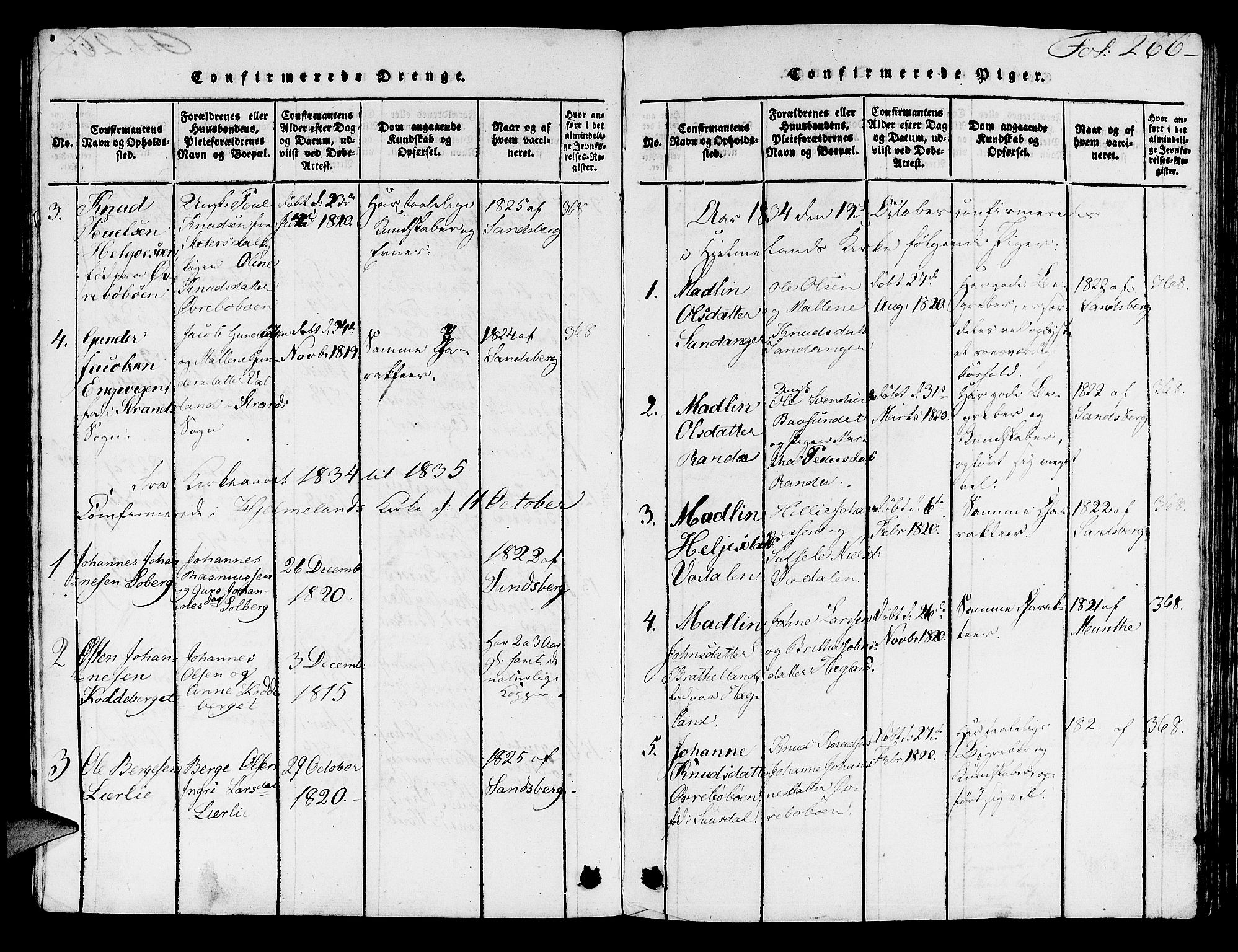 Hjelmeland sokneprestkontor, SAST/A-101843/01/V/L0003: Klokkerbok nr. B 3, 1816-1841, s. 266