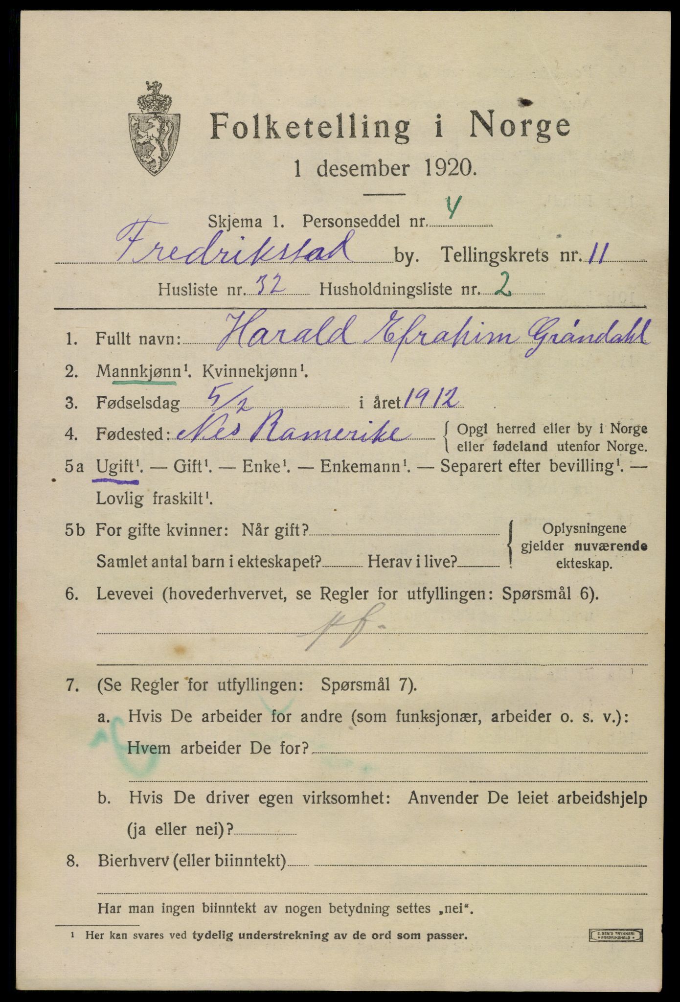 SAO, Folketelling 1920 for 0103 Fredrikstad kjøpstad, 1920, s. 29139