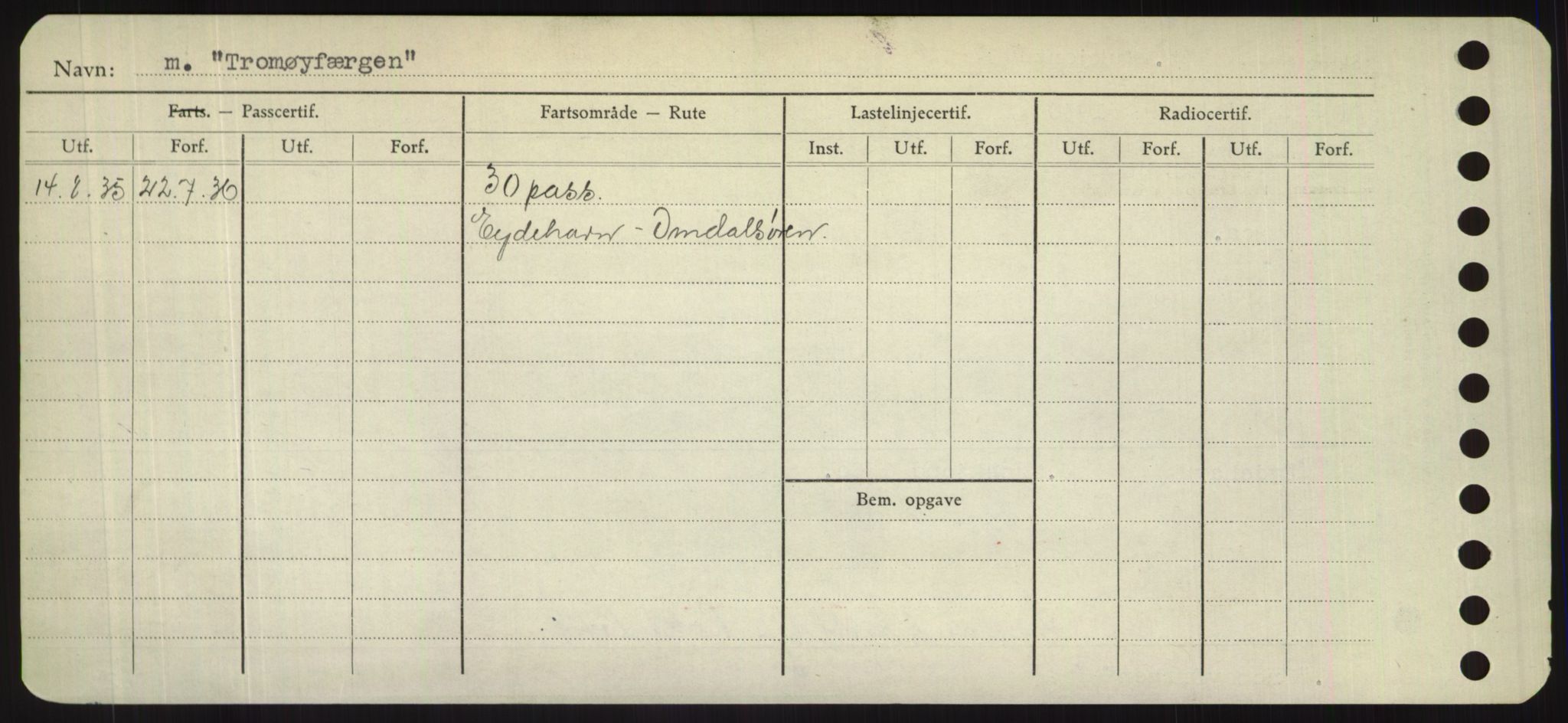 Sjøfartsdirektoratet med forløpere, Skipsmålingen, RA/S-1627/H/Hd/L0039: Fartøy, Ti-Tø, s. 656