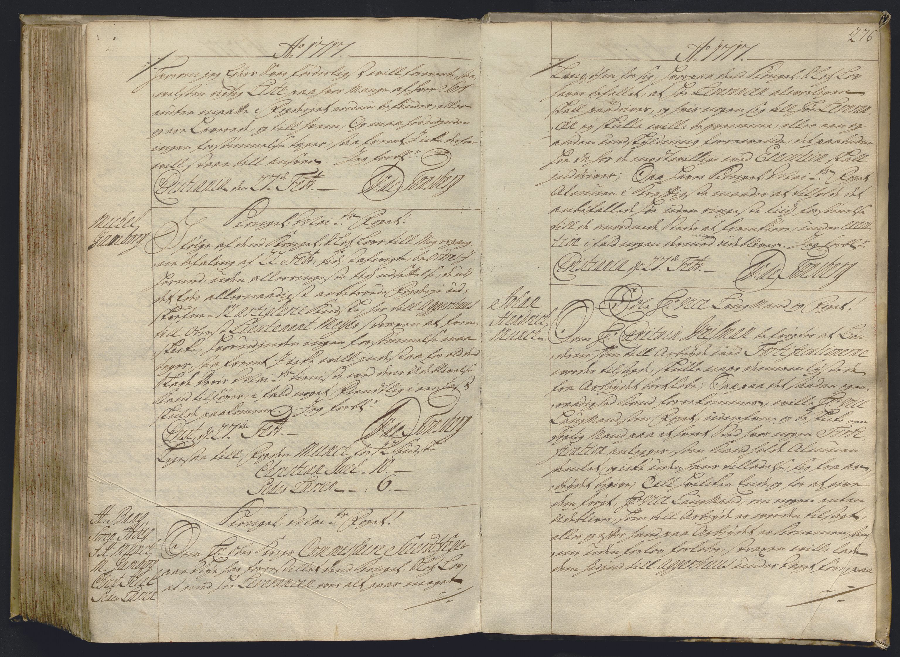 Kristiania stiftamt, AV/SAO-A-10386/B/Ba/L0004: Kopibok, 1715-1717, s. 275b-276a