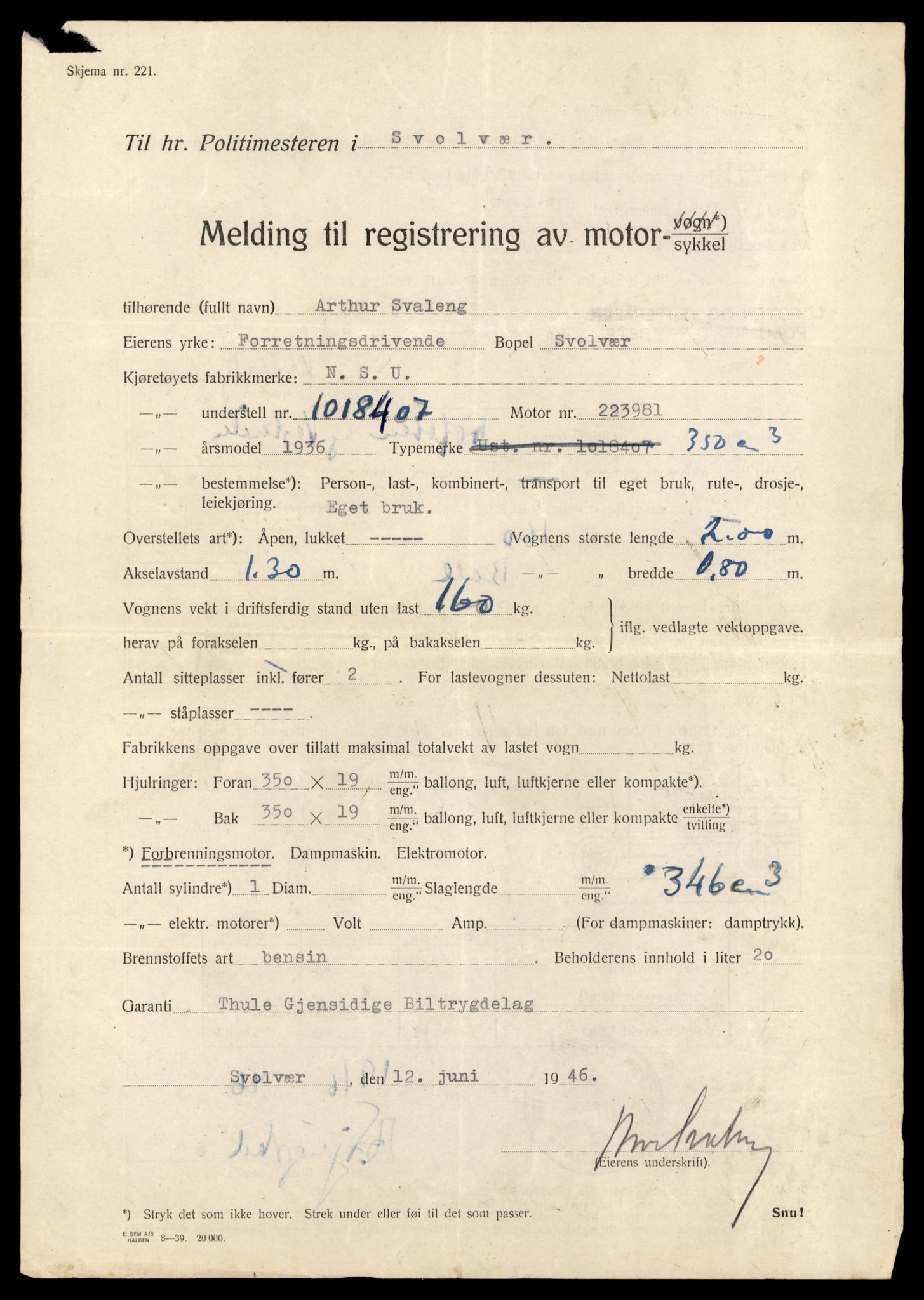 Møre og Romsdal vegkontor - Ålesund trafikkstasjon, AV/SAT-A-4099/F/Fe/L0039: Registreringskort for kjøretøy T 13361 - T 13530, 1927-1998, s. 1279