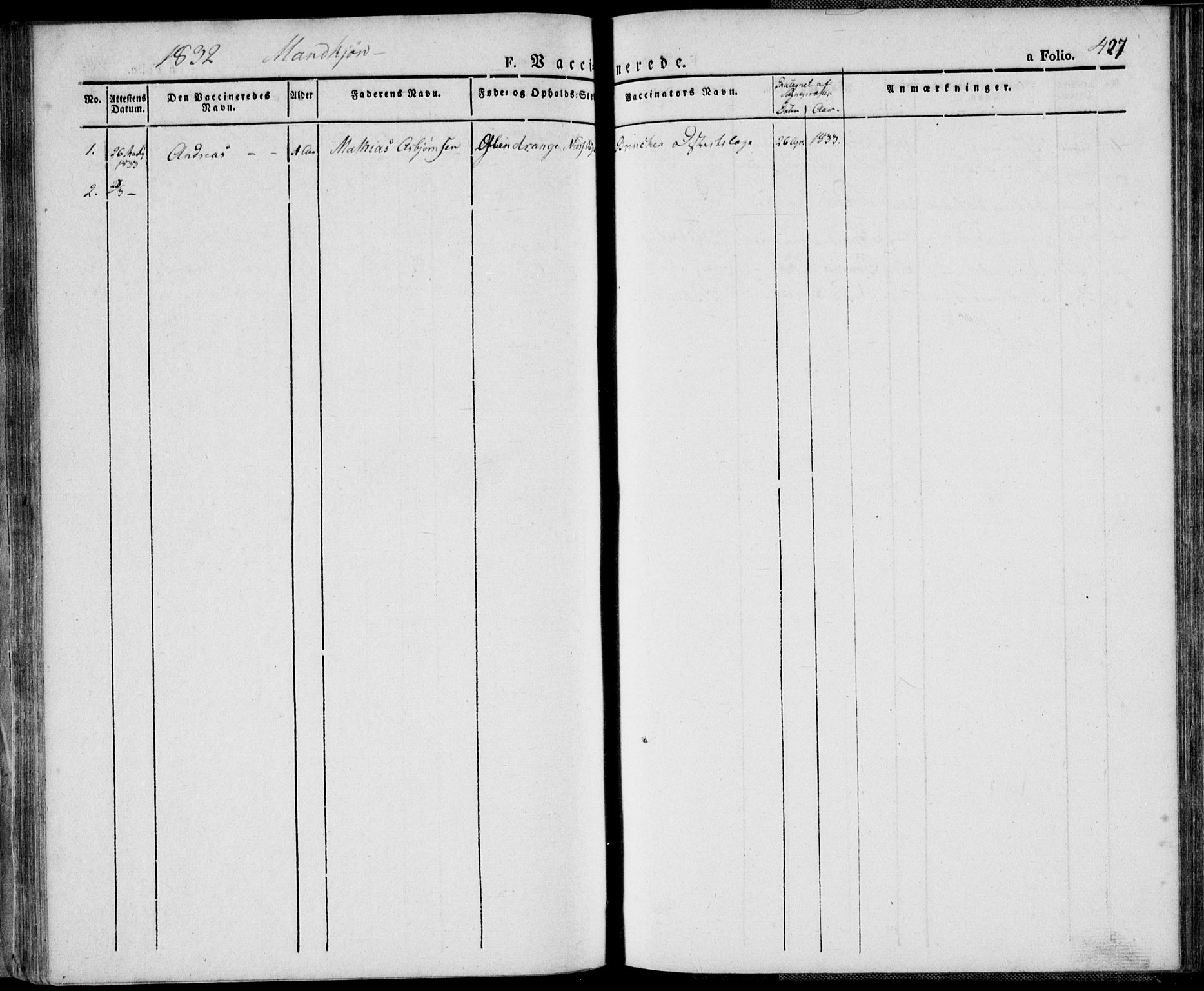 Flekkefjord sokneprestkontor, SAK/1111-0012/F/Fa/Fac/L0003: Ministerialbok nr. A 3, 1826-1841, s. 427