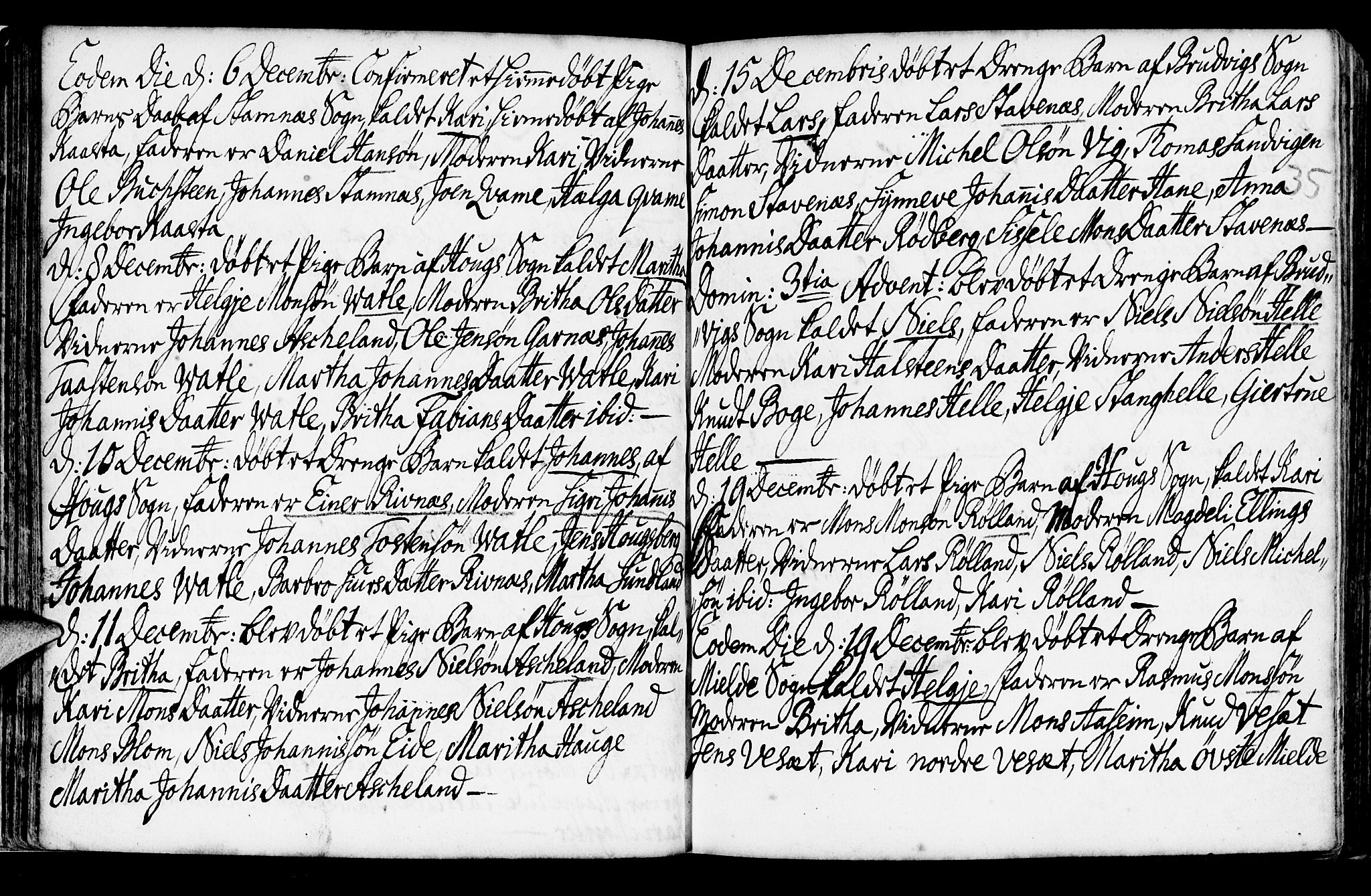 Haus sokneprestembete, SAB/A-75601/H/Haa: Ministerialbok nr. A 6, 1748-1758, s. 35