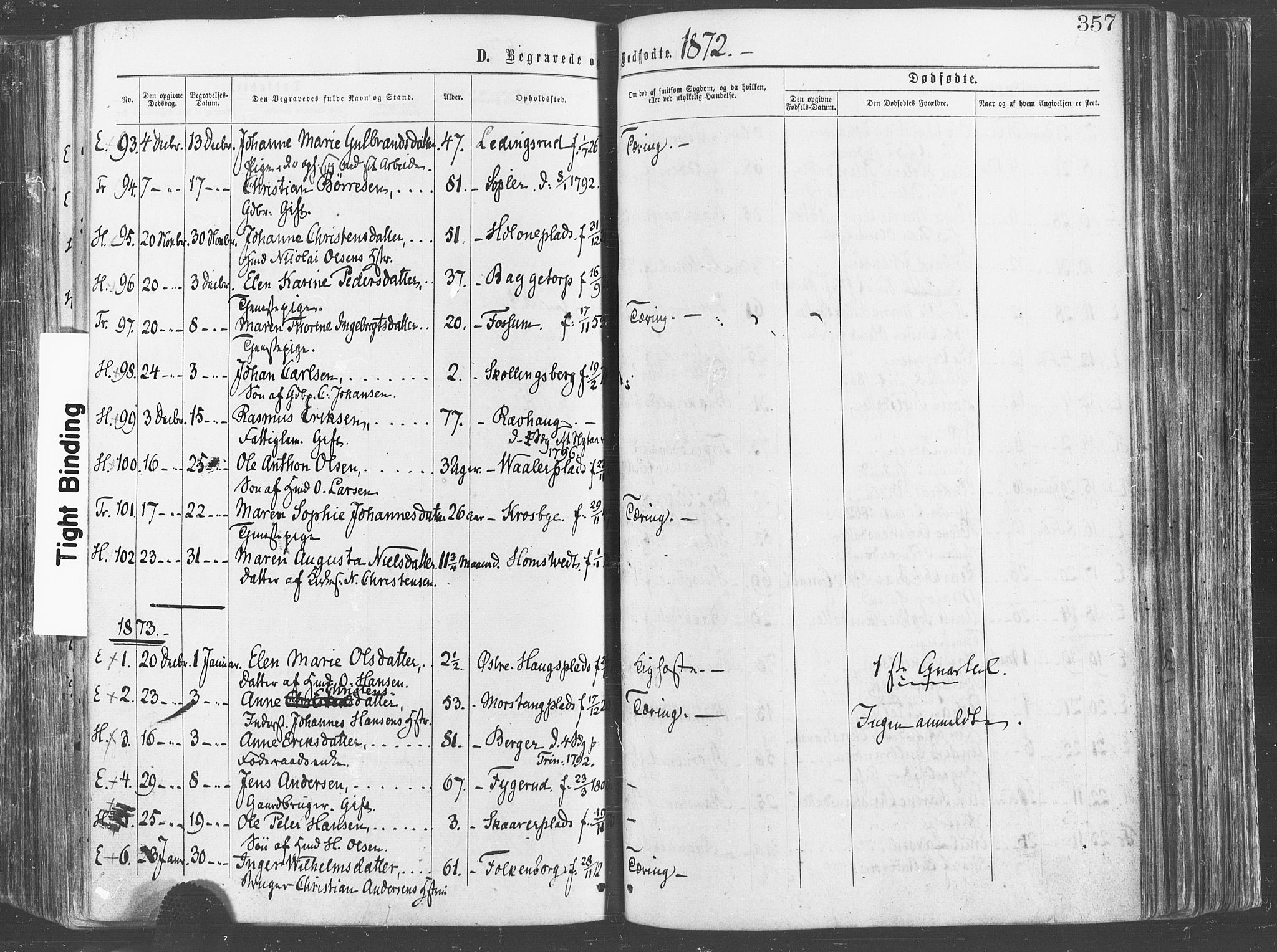 Eidsberg prestekontor Kirkebøker, AV/SAO-A-10905/F/Fa/L0011: Ministerialbok nr. I 11, 1867-1878, s. 357