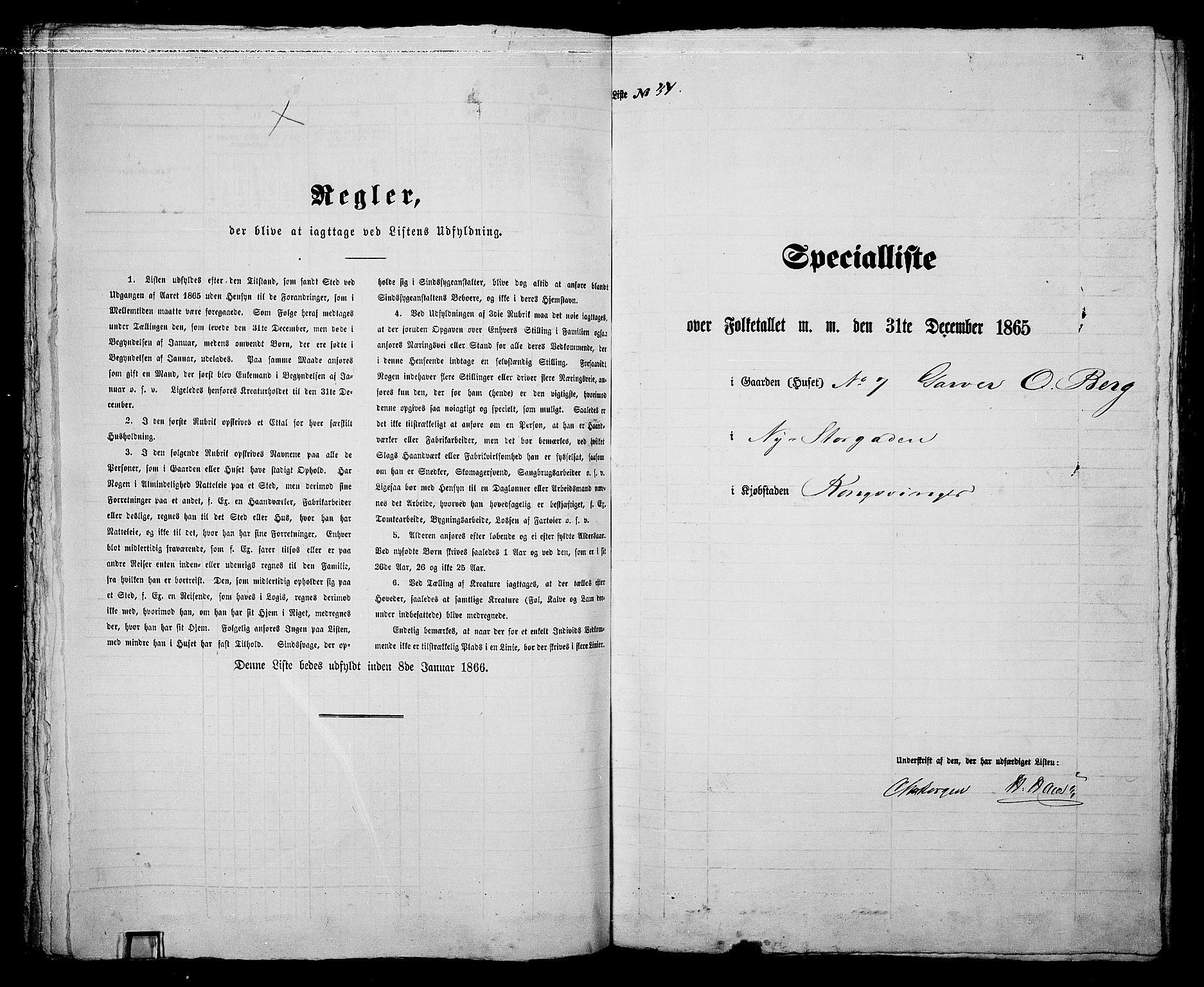 RA, Folketelling 1865 for 0402B Vinger prestegjeld, Kongsvinger kjøpstad, 1865, s. 74