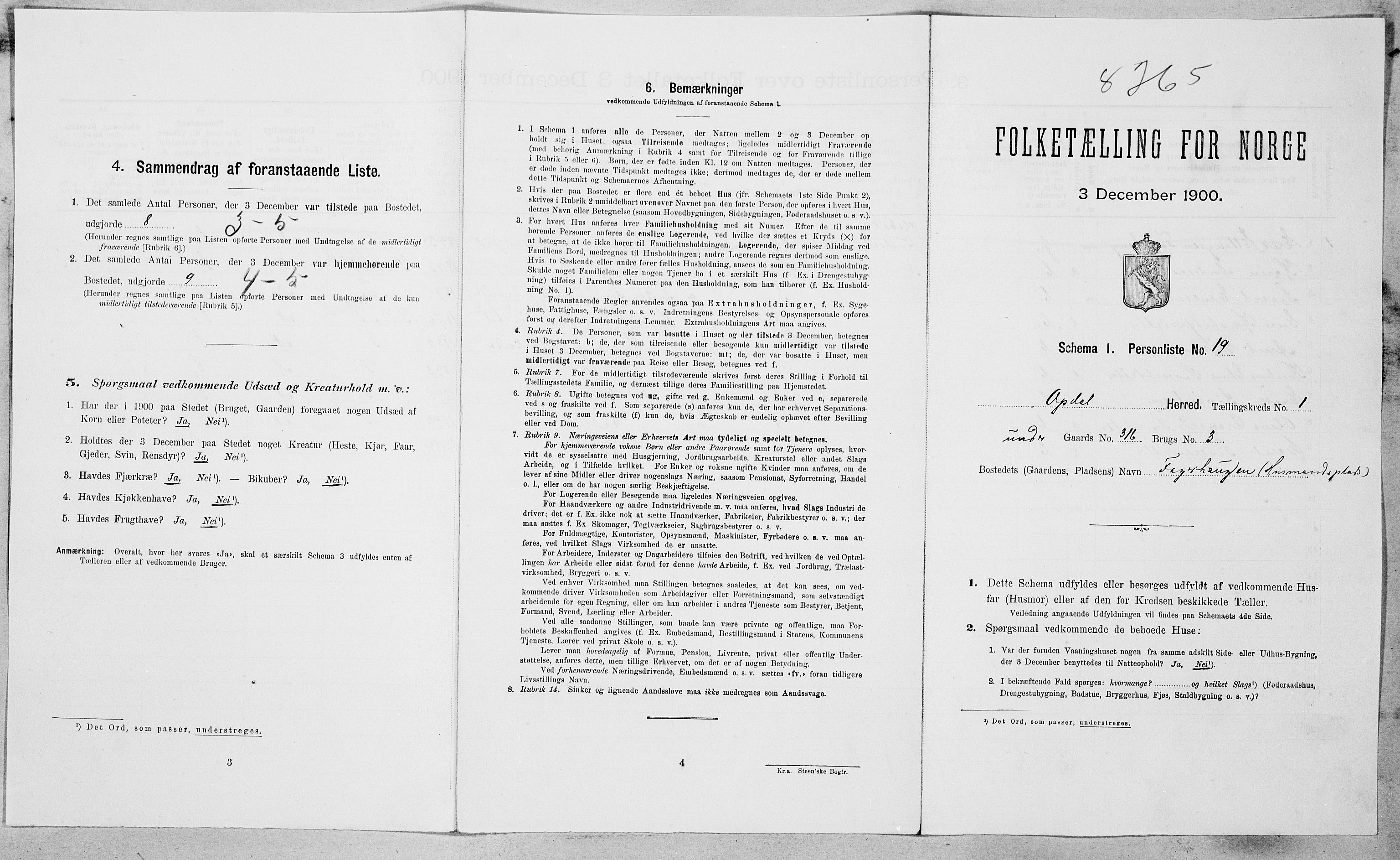 SAT, Folketelling 1900 for 1634 Oppdal herred, 1900, s. 138