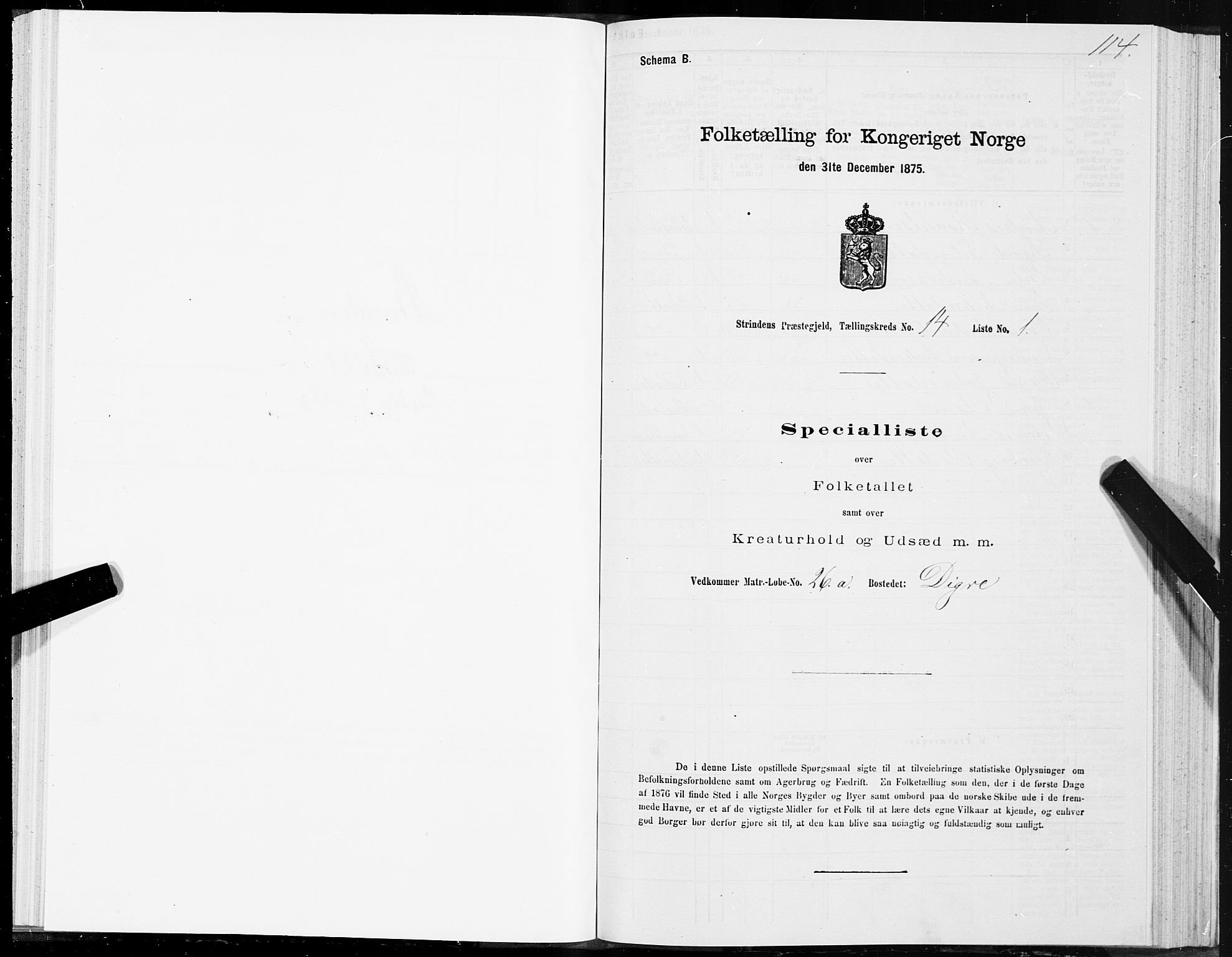 SAT, Folketelling 1875 for 1660P Strinda prestegjeld, 1875, s. 8114