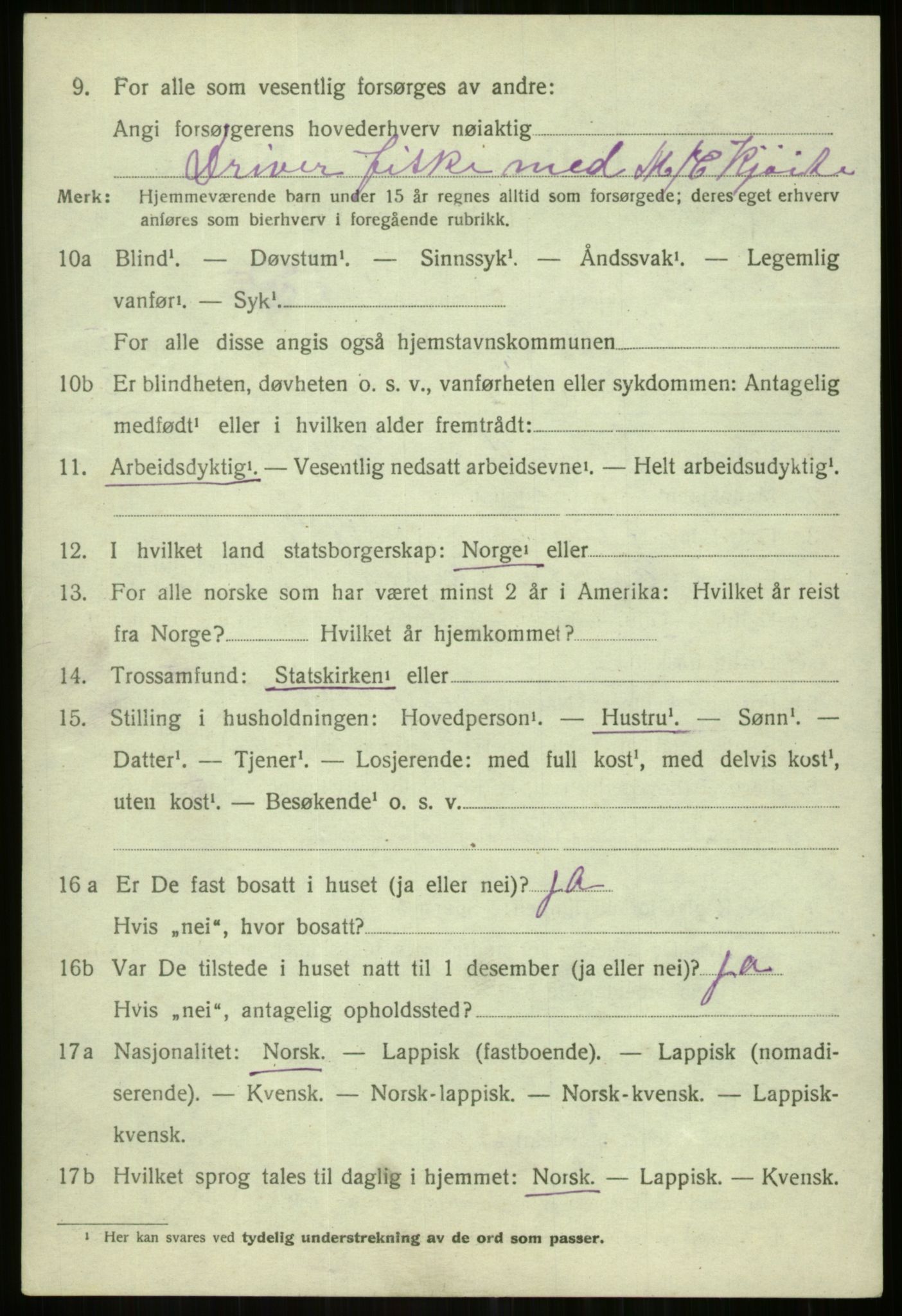 SATØ, Folketelling 1920 for 1936 Karlsøy herred, 1920, s. 2456