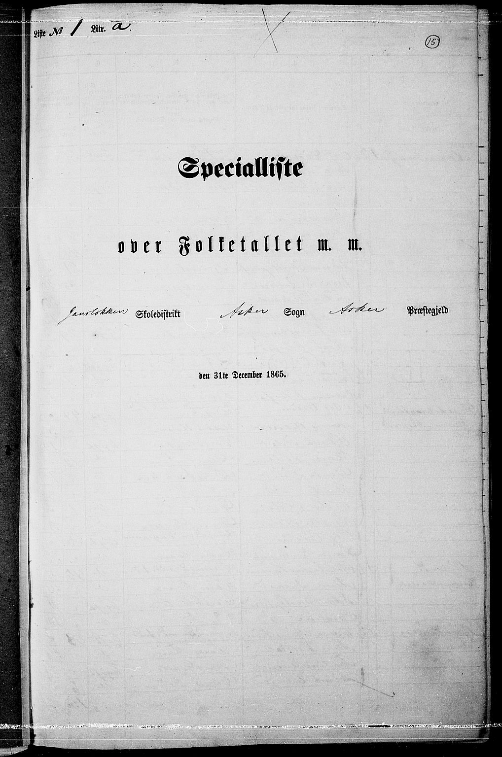 RA, Folketelling 1865 for 0220P Asker prestegjeld, 1865, s. 17