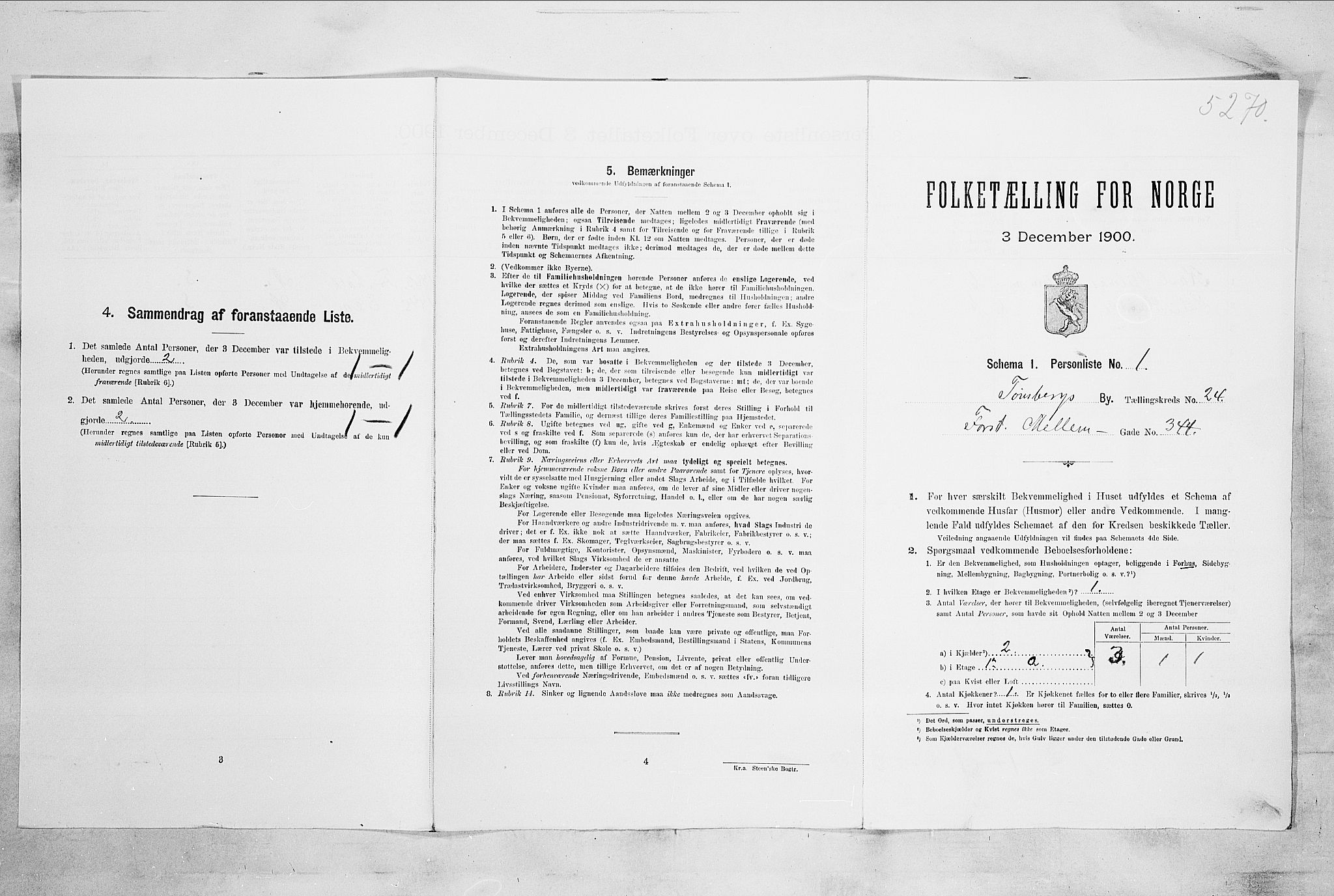 RA, Folketelling 1900 for 0705 Tønsberg kjøpstad, 1900, s. 3793