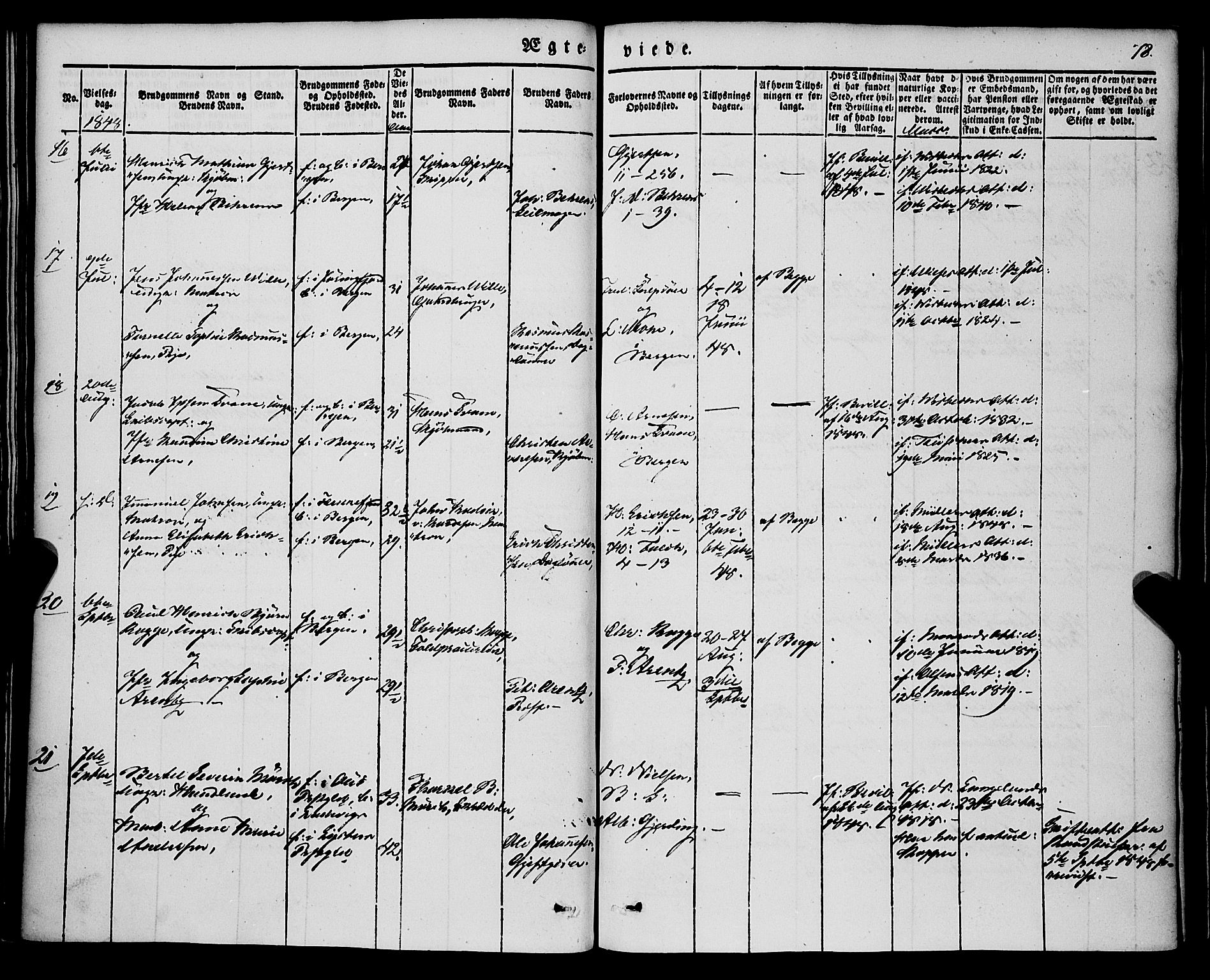 Nykirken Sokneprestembete, AV/SAB-A-77101/H/Haa/L0031: Ministerialbok nr. D 1, 1834-1861, s. 78