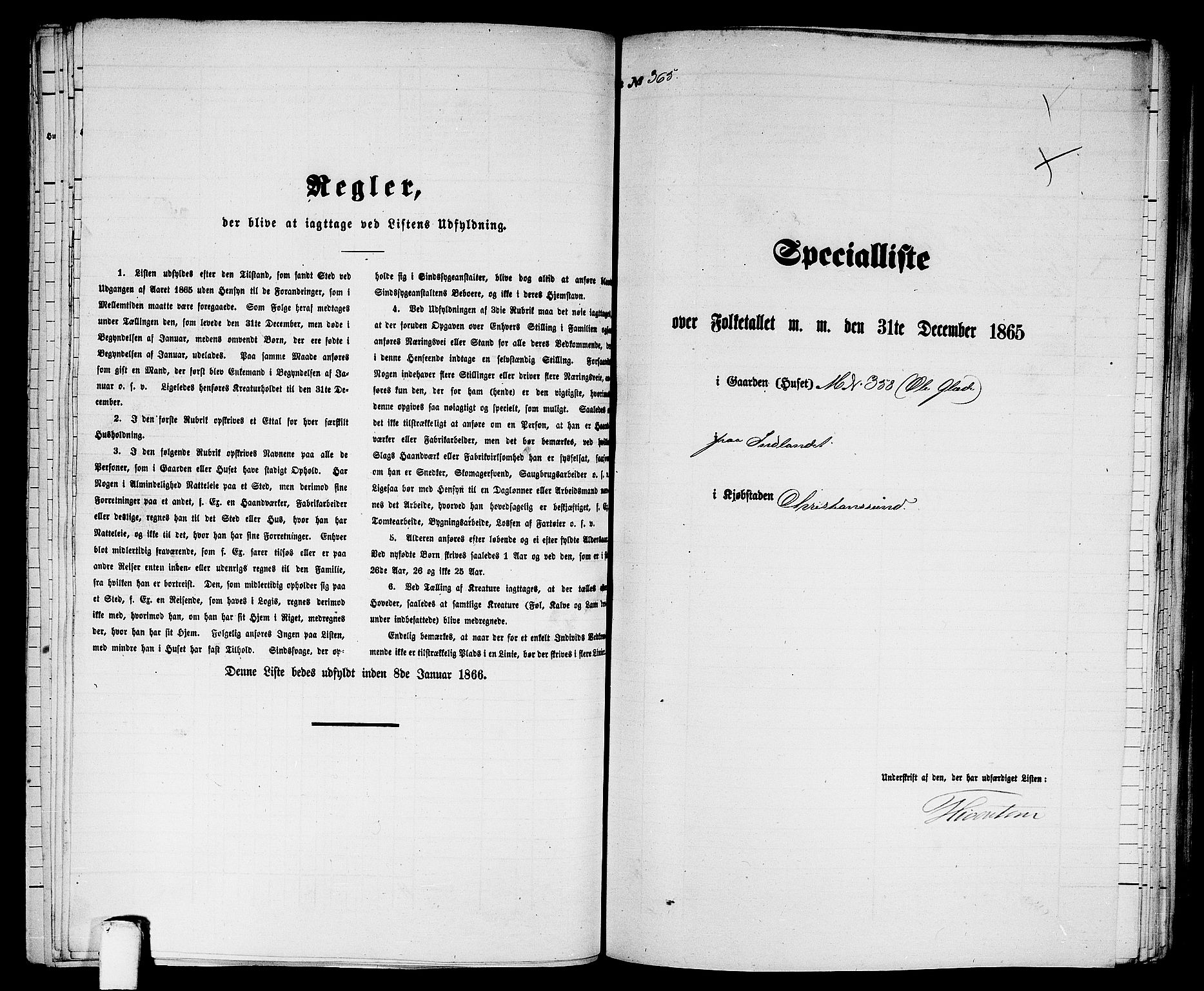 RA, Folketelling 1865 for 1503B Kristiansund prestegjeld, Kristiansund kjøpstad, 1865, s. 744