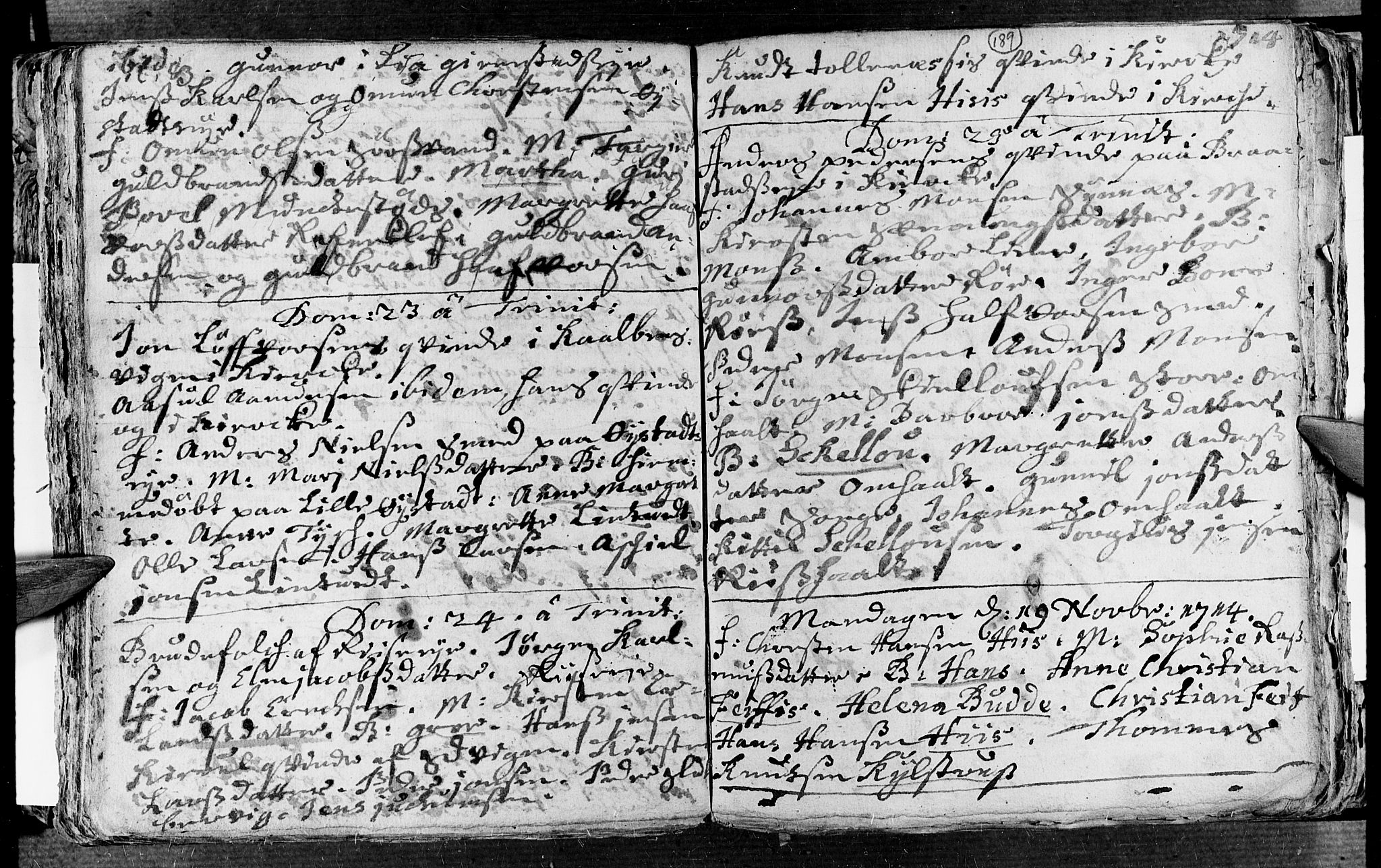 Øyestad sokneprestkontor, SAK/1111-0049/F/Fa/L0002: Ministerialbok nr. A 2, 1692-1722, s. 189