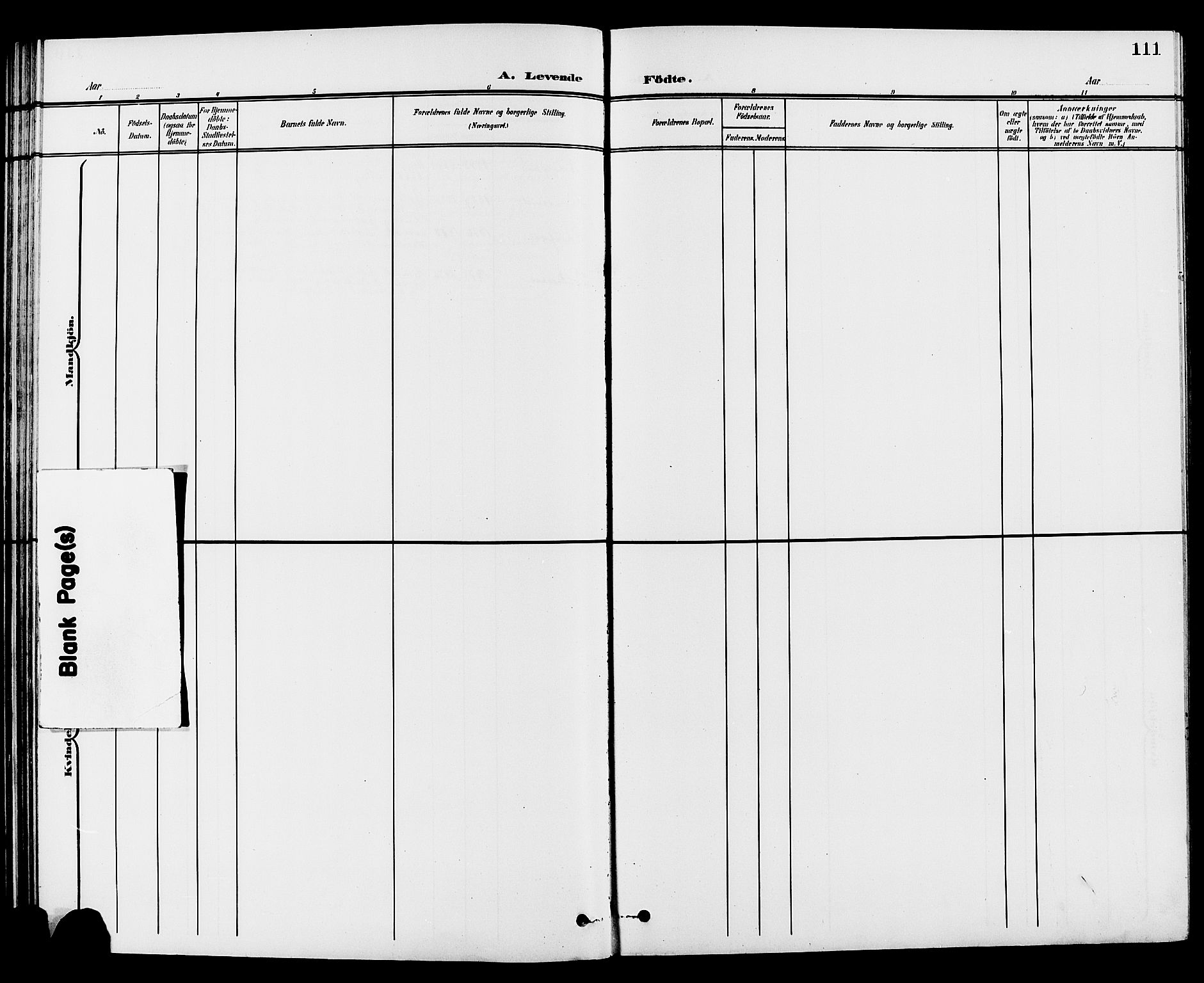 Vestre Toten prestekontor, AV/SAH-PREST-108/H/Ha/Hab/L0010: Klokkerbok nr. 10, 1900-1912, s. 111