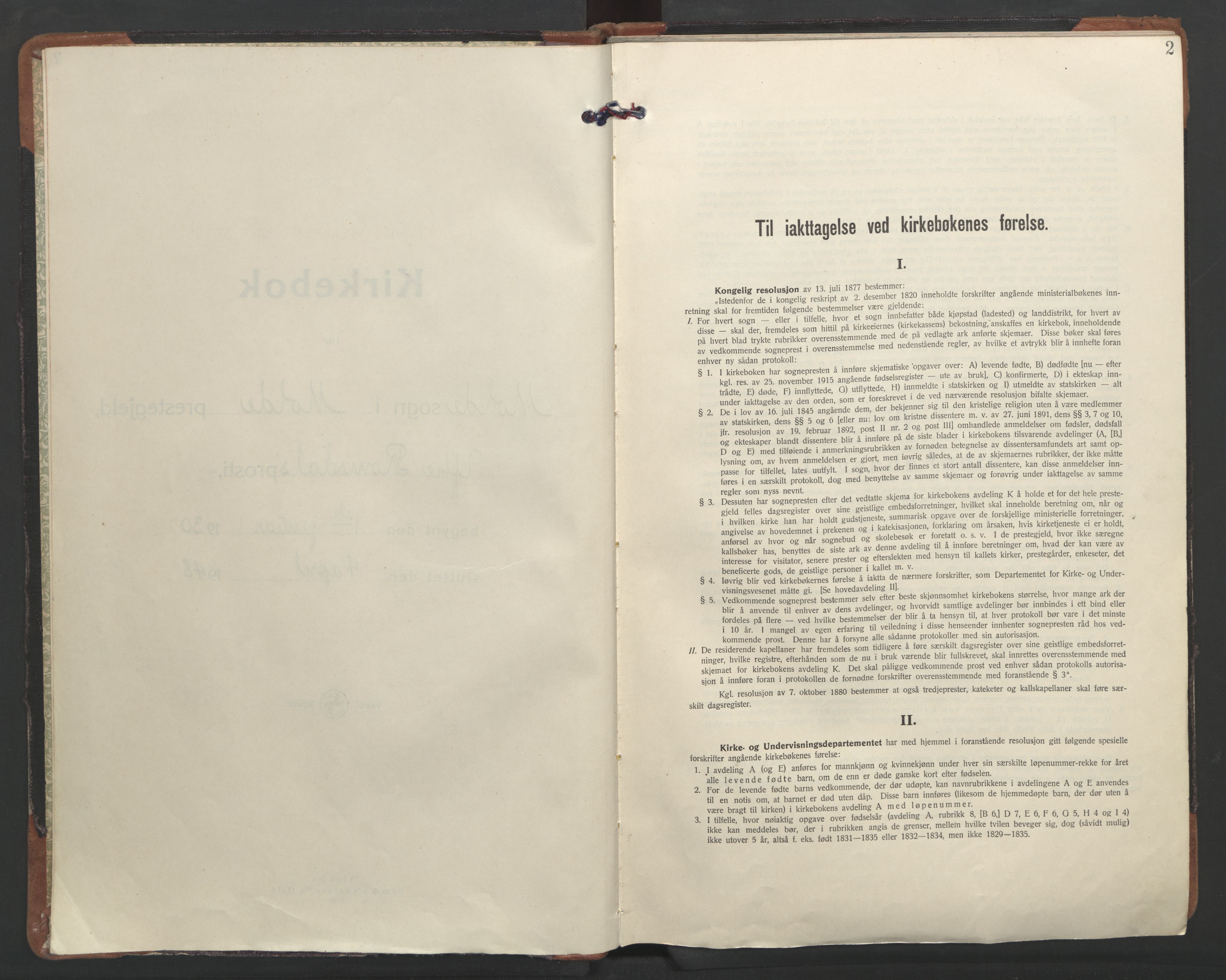 Ministerialprotokoller, klokkerbøker og fødselsregistre - Møre og Romsdal, AV/SAT-A-1454/558/L0699: Ministerialbok nr. 558A13, 1930-1948, s. 2