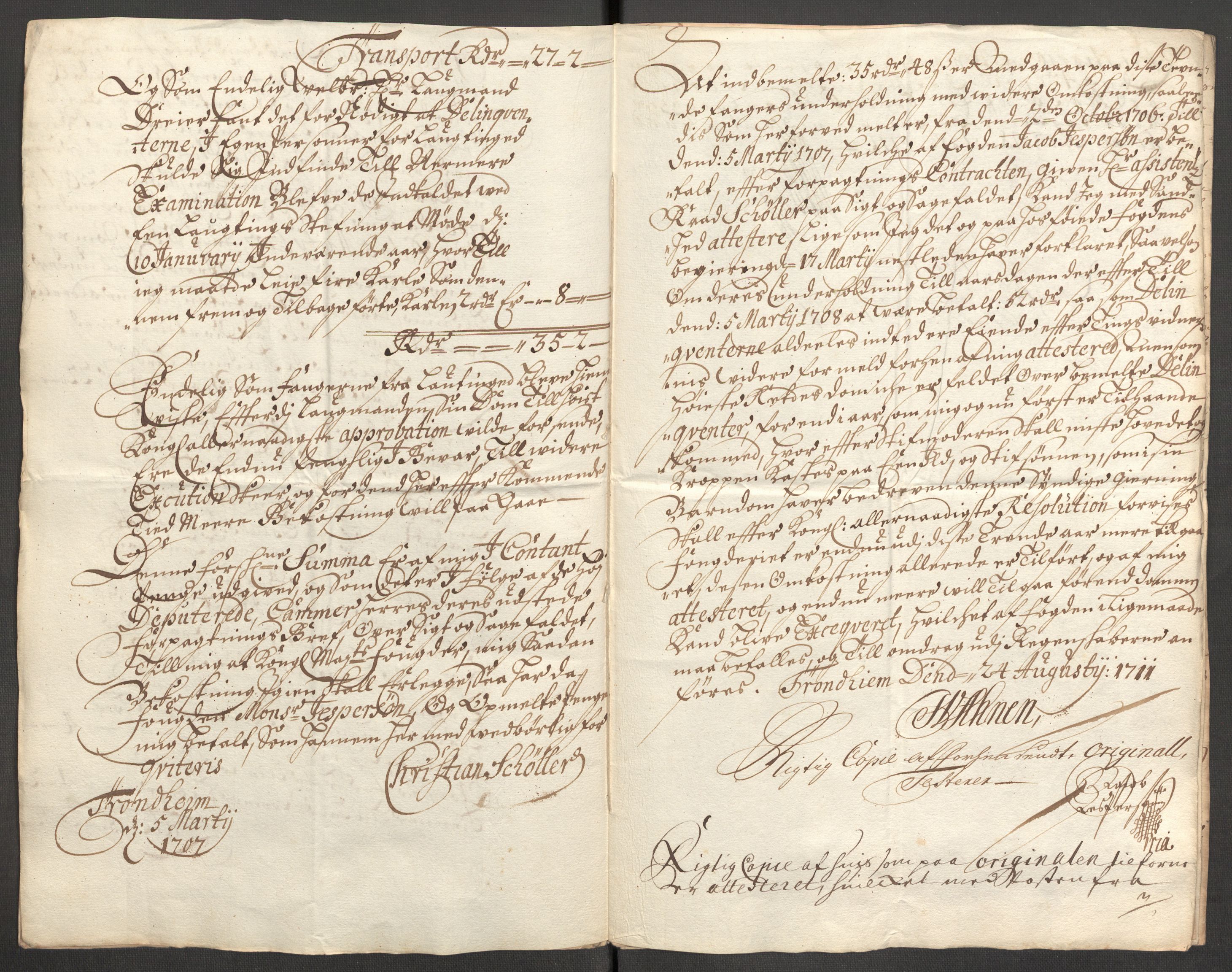 Rentekammeret inntil 1814, Reviderte regnskaper, Fogderegnskap, AV/RA-EA-4092/R64/L4430: Fogderegnskap Namdal, 1707-1708, s. 491