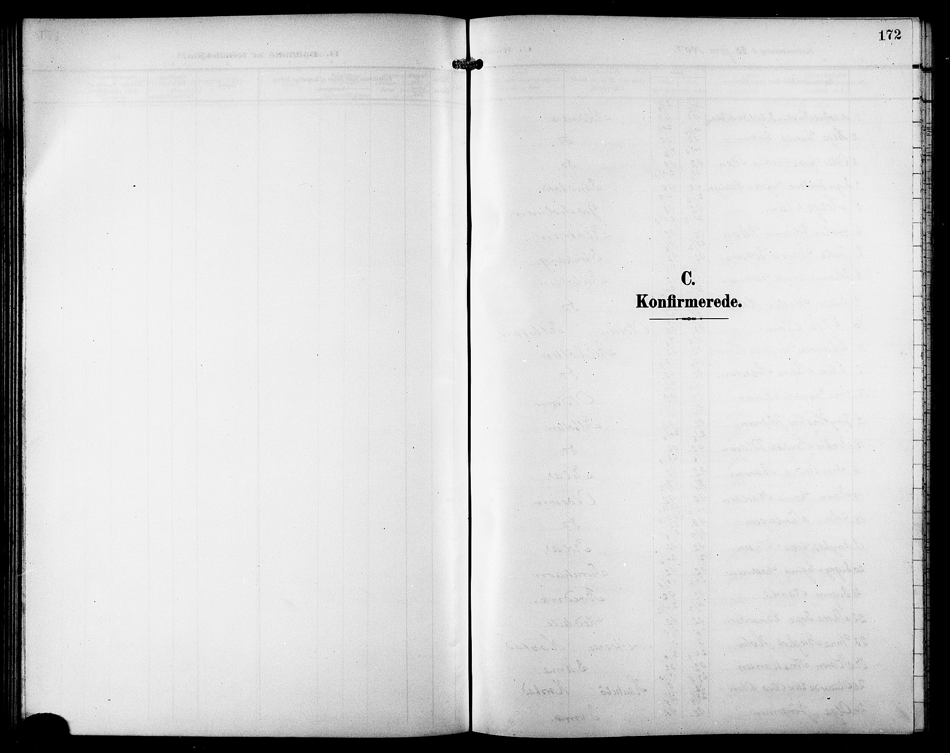 Trondenes sokneprestkontor, AV/SATØ-S-1319/H/Hb/L0012klokker: Klokkerbok nr. 12, 1907-1916, s. 172