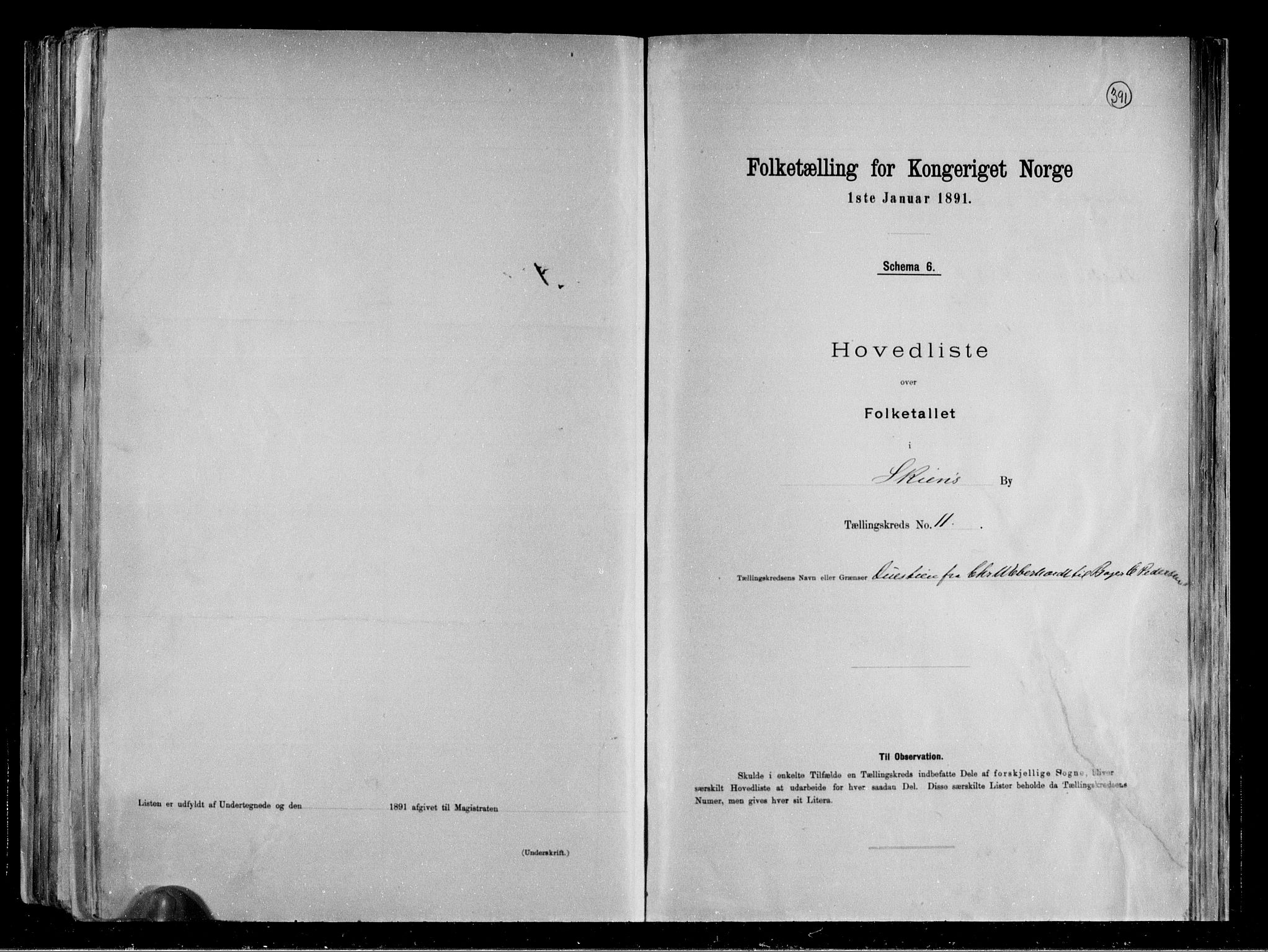 RA, Folketelling 1891 for 0806 Skien kjøpstad, 1891, s. 29