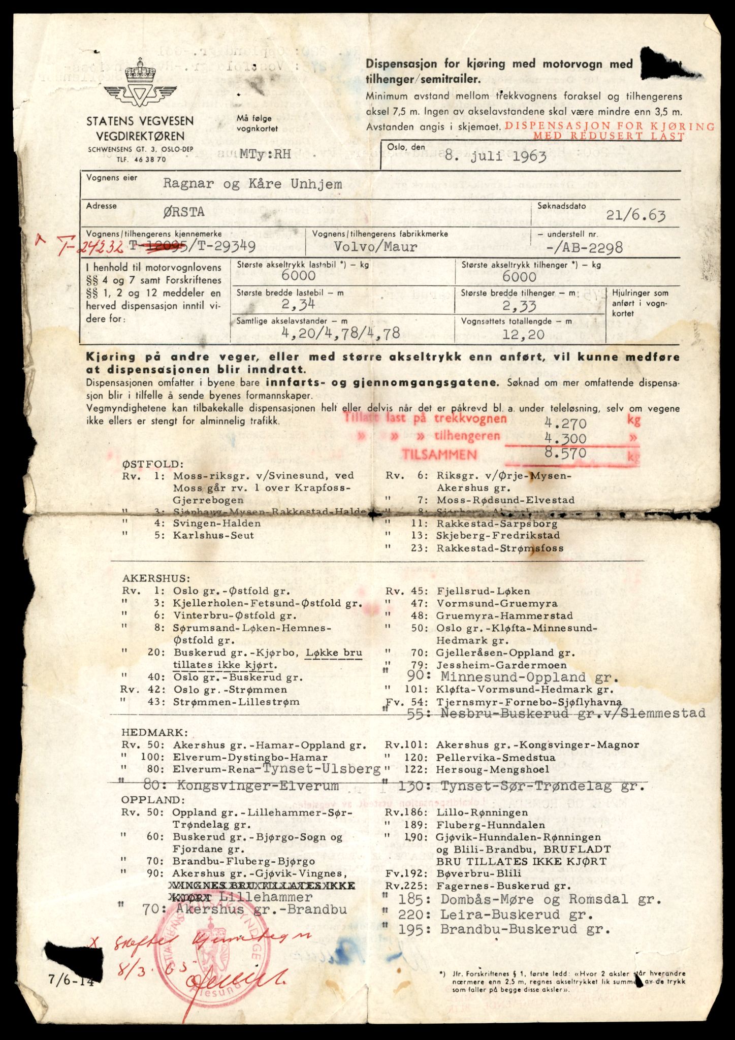 Møre og Romsdal vegkontor - Ålesund trafikkstasjon, AV/SAT-A-4099/F/Fe/L0032: Registreringskort for kjøretøy T 11997 - T 12149, 1927-1998, s. 2631