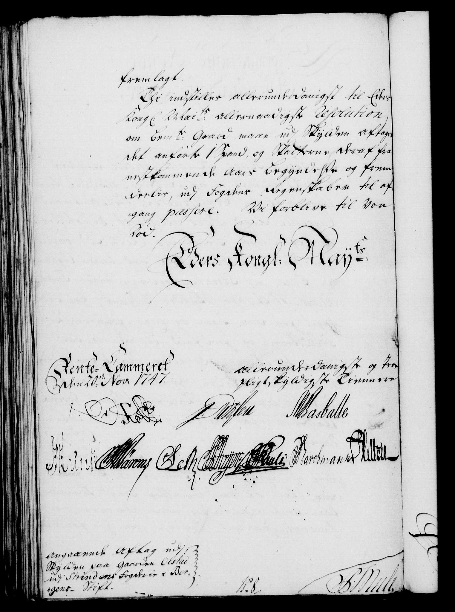 Rentekammeret, Kammerkanselliet, RA/EA-3111/G/Gf/Gfa/L0029: Norsk relasjons- og resolusjonsprotokoll (merket RK 52.29), 1746-1747, s. 558