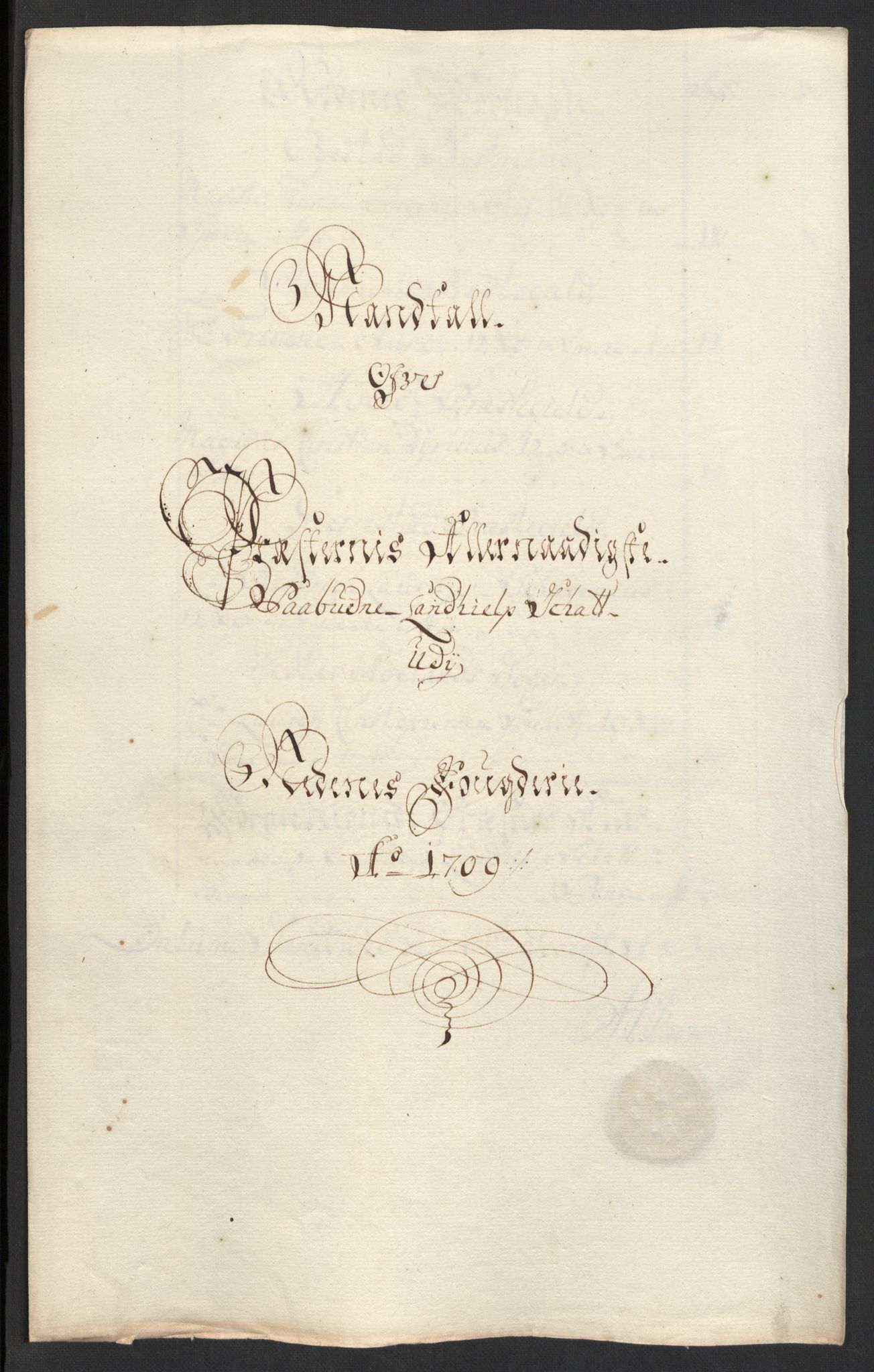 Rentekammeret inntil 1814, Reviderte regnskaper, Fogderegnskap, AV/RA-EA-4092/R39/L2318: Fogderegnskap Nedenes, 1706-1709, s. 469