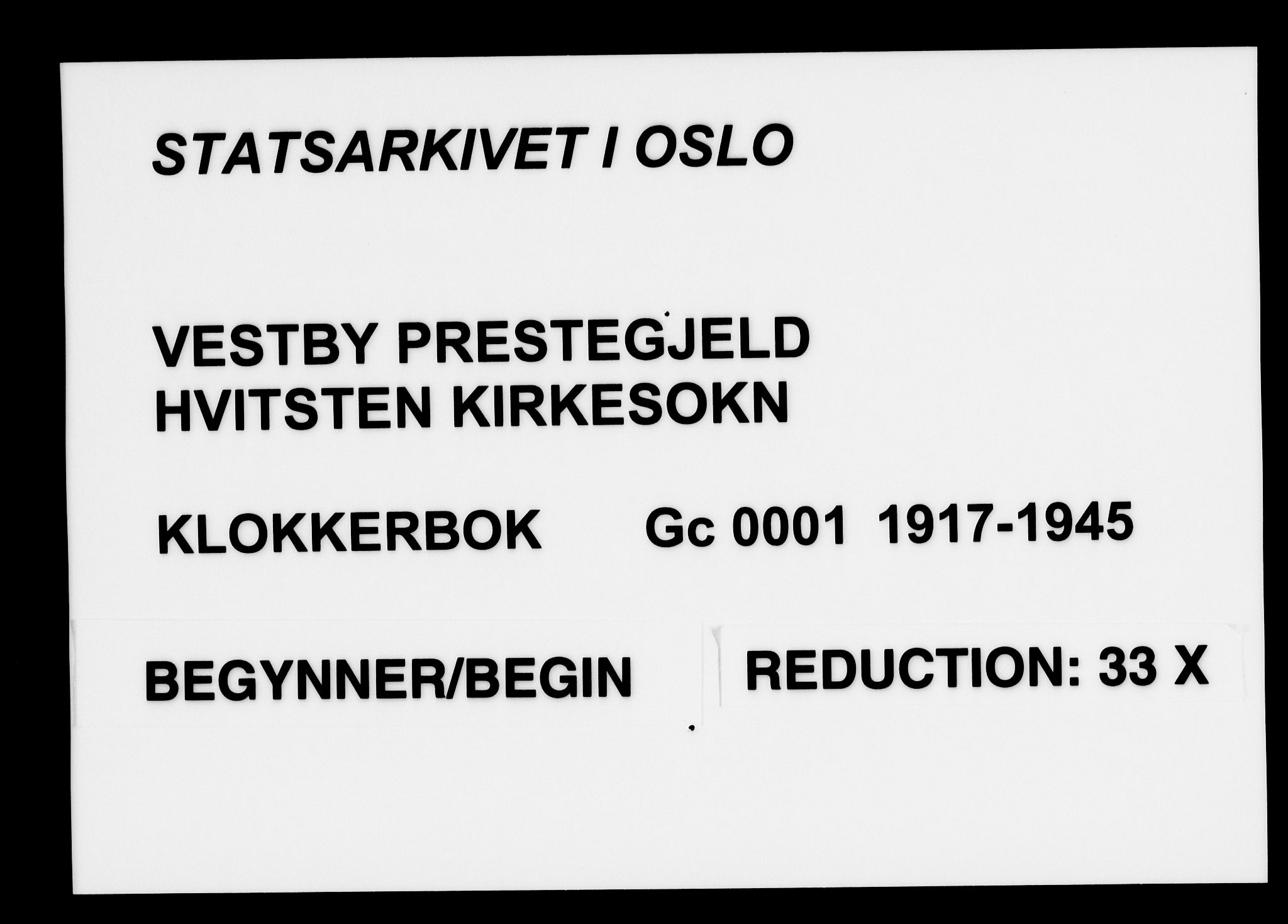 Vestby prestekontor Kirkebøker, SAO/A-10893/G/Gc/L0001: Klokkerbok nr. III 1, 1917-1945
