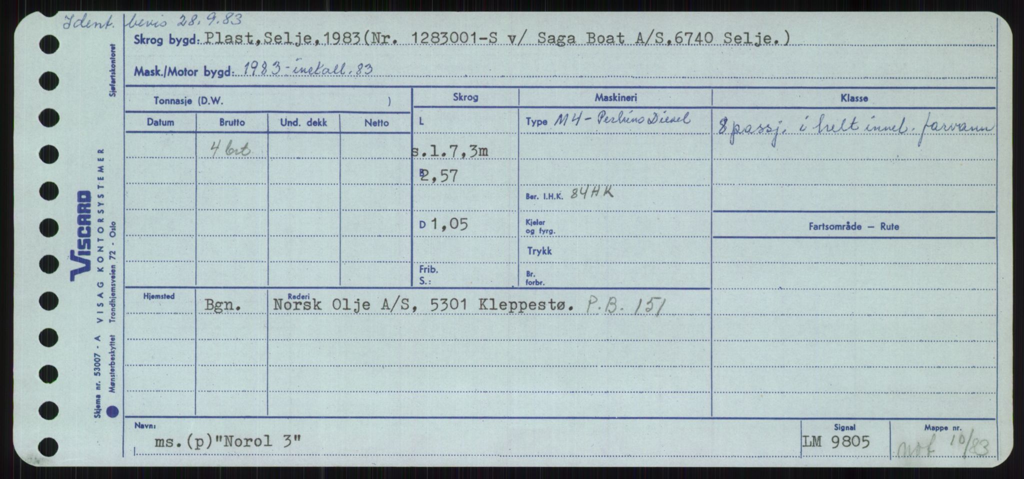 Sjøfartsdirektoratet med forløpere, Skipsmålingen, RA/S-1627/H/Ha/L0004/0001: Fartøy, Mas-R / Fartøy, Mas-Odd, s. 813